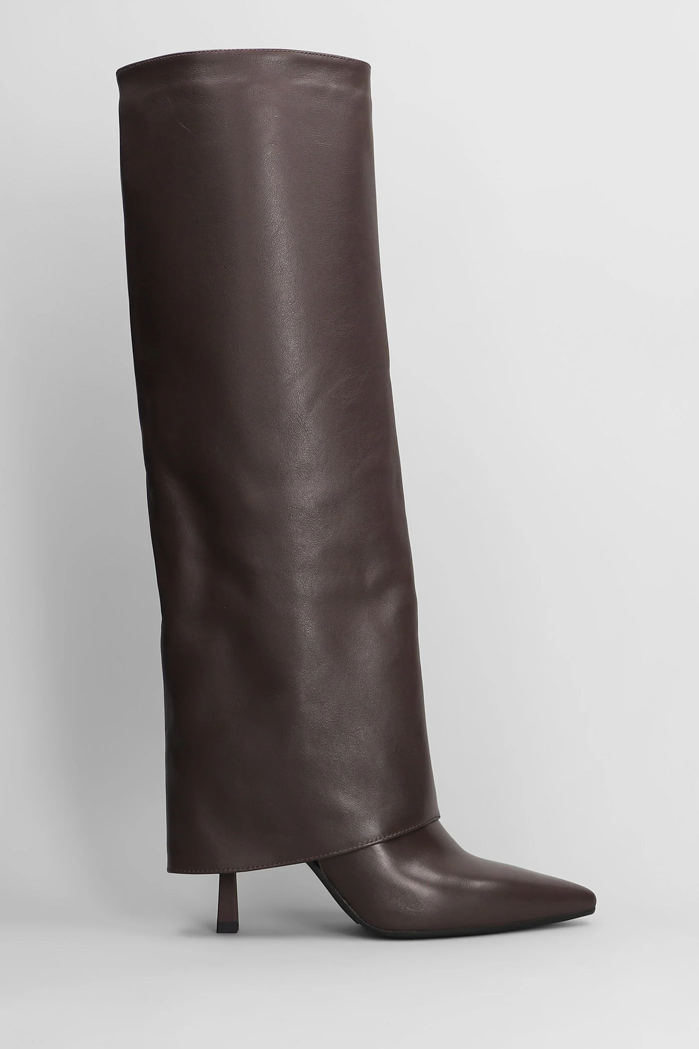 Emily High heels boots in dark brown leather