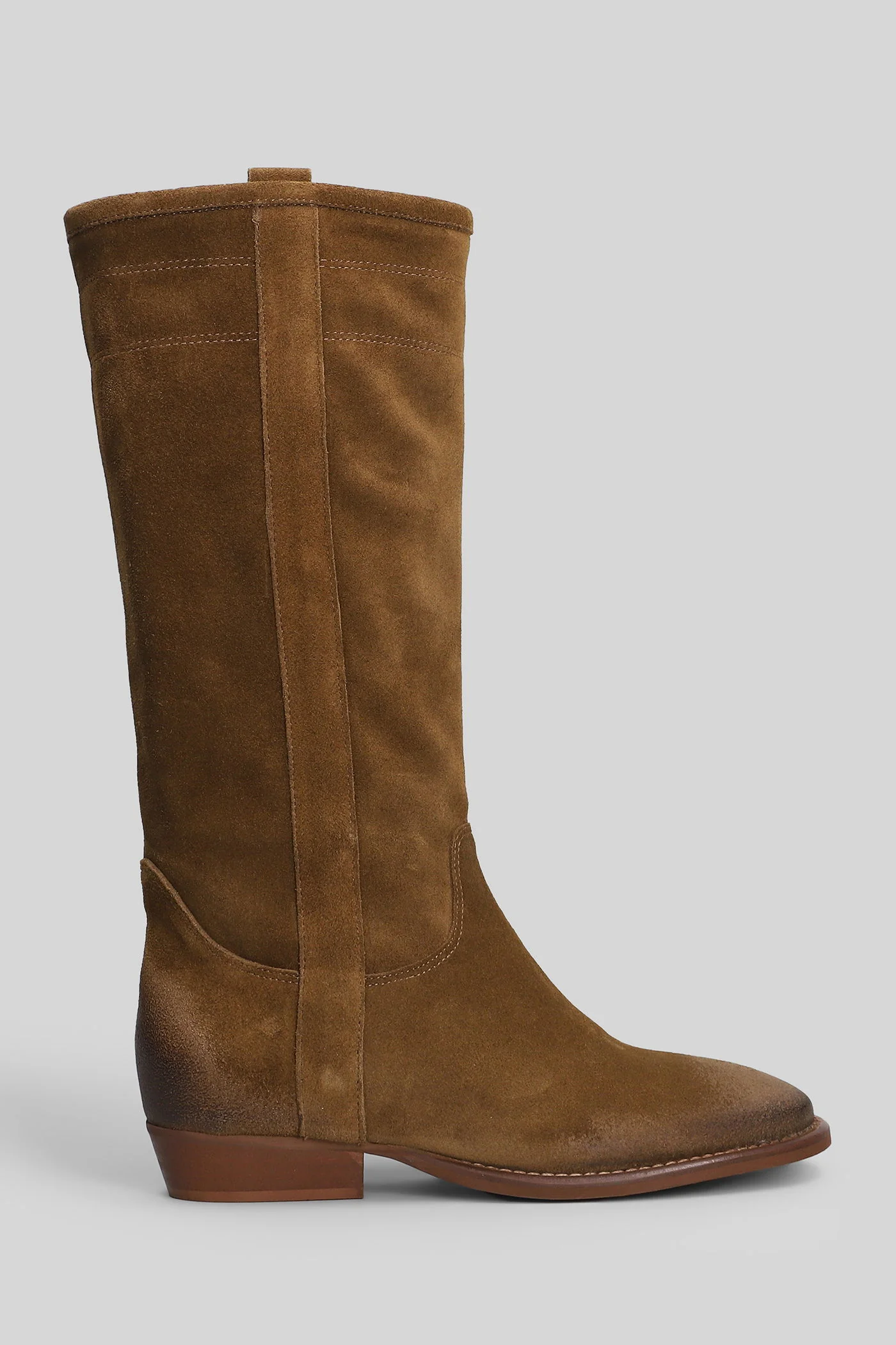 Gabon texan boots in brown suede