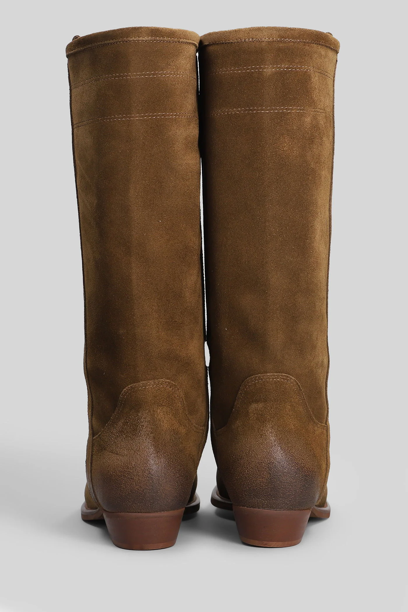 Gabon texan boots in brown suede - Image 4
