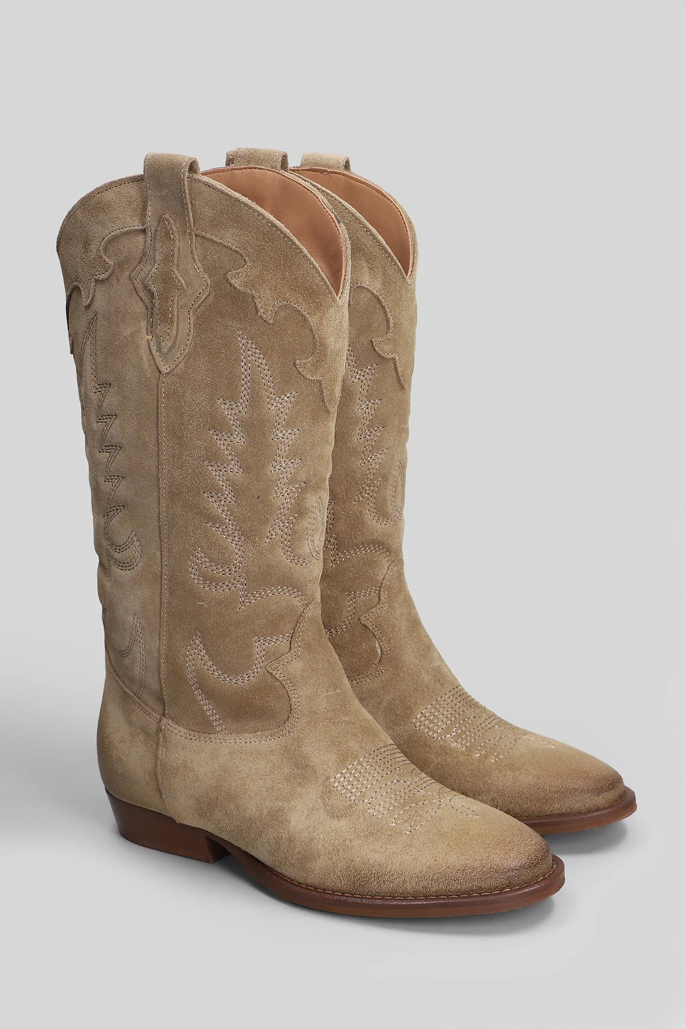 Guatemala texan boots in beige suede - Image 2