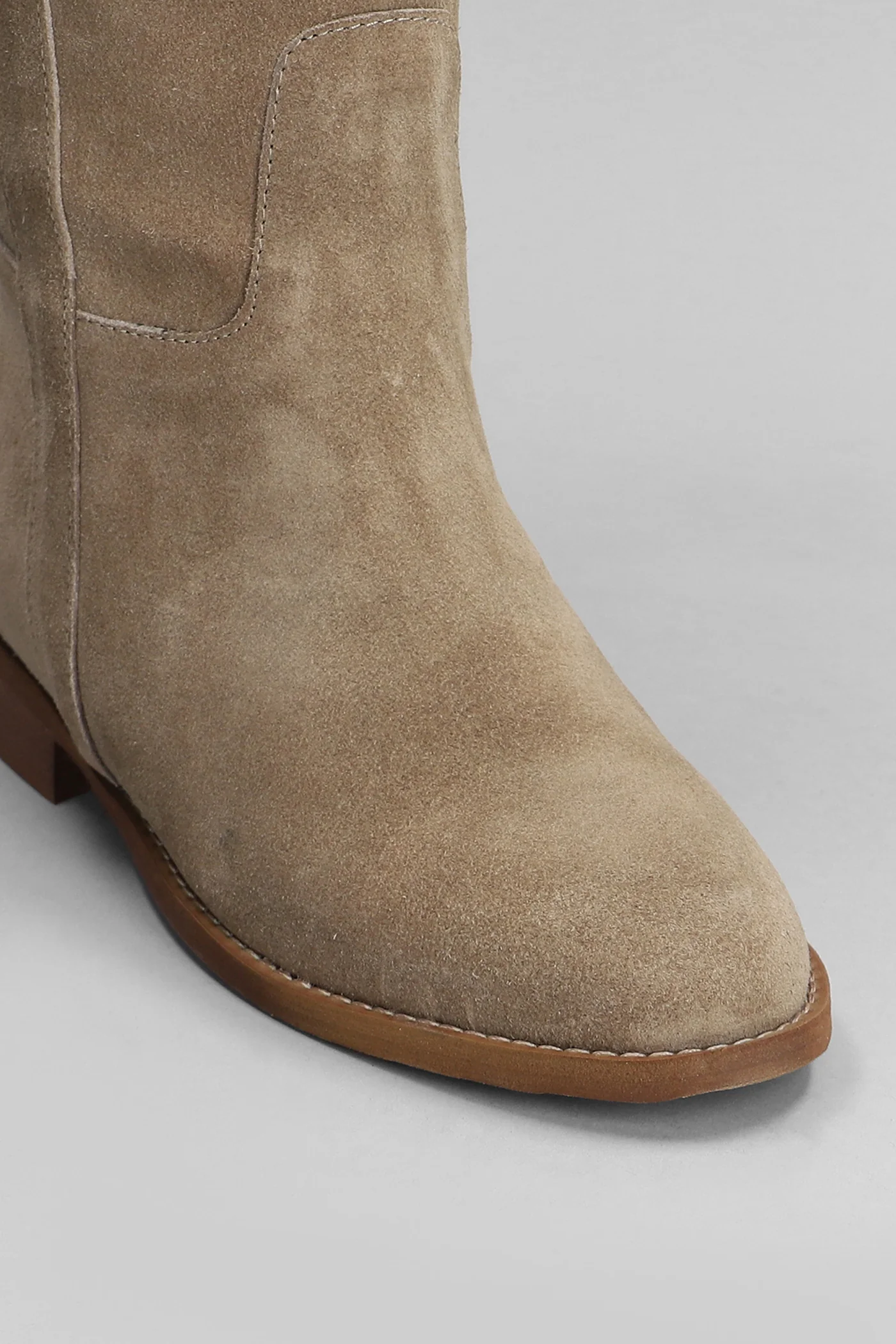 Masha  in taupe suede - Image 5