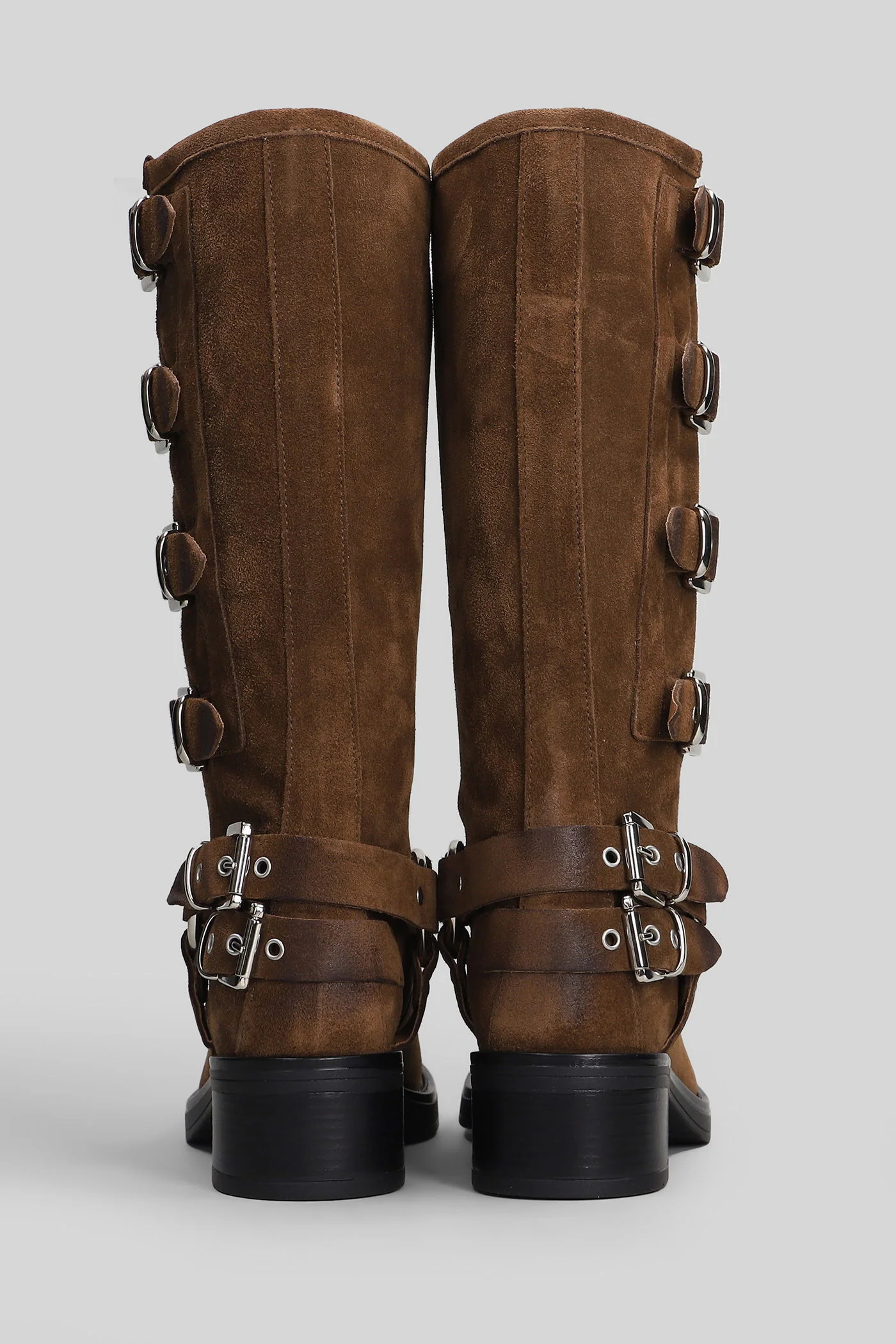 Windsor low heels boots in brown suede - Image 4