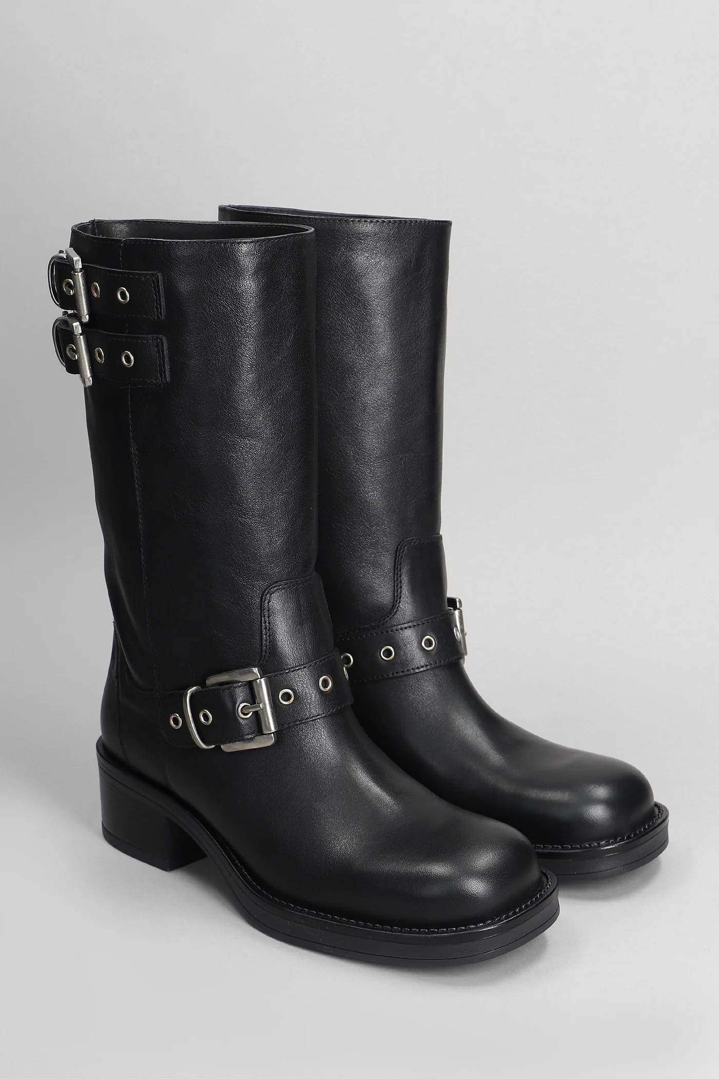 York Combat boots in black leather - Image 2