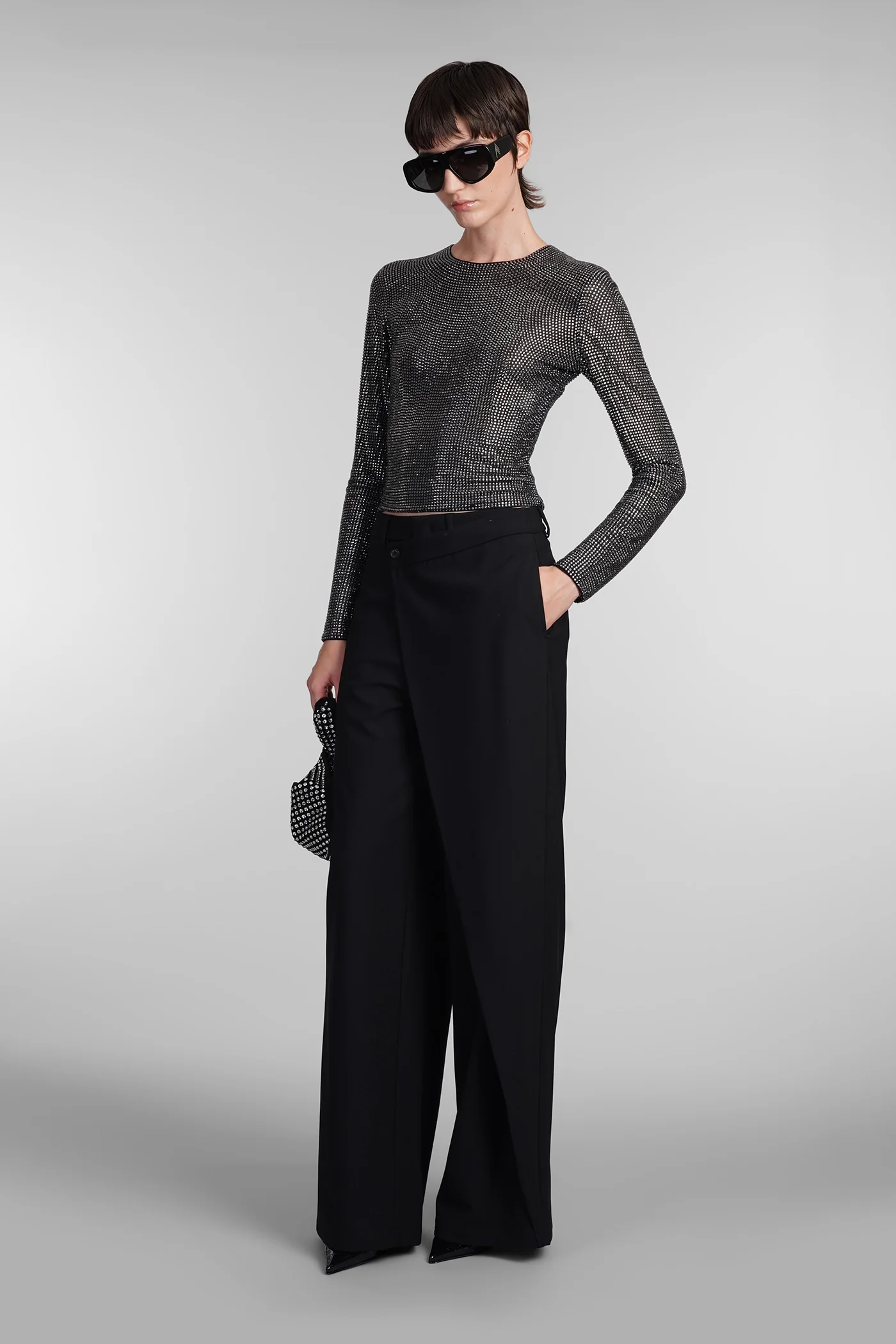 Pants in black wool - Image 2
