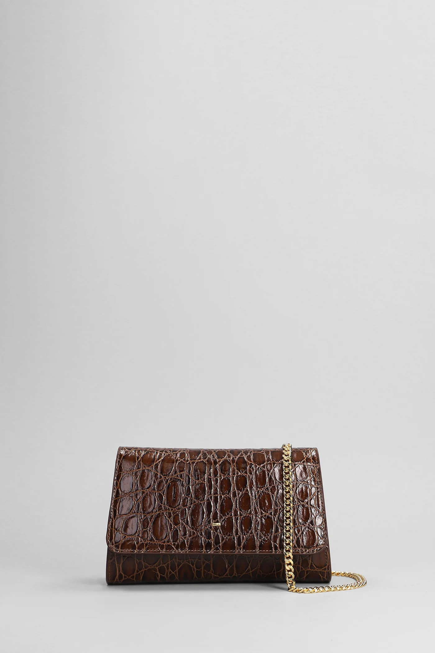 Cleopatra Clutch in brown leather