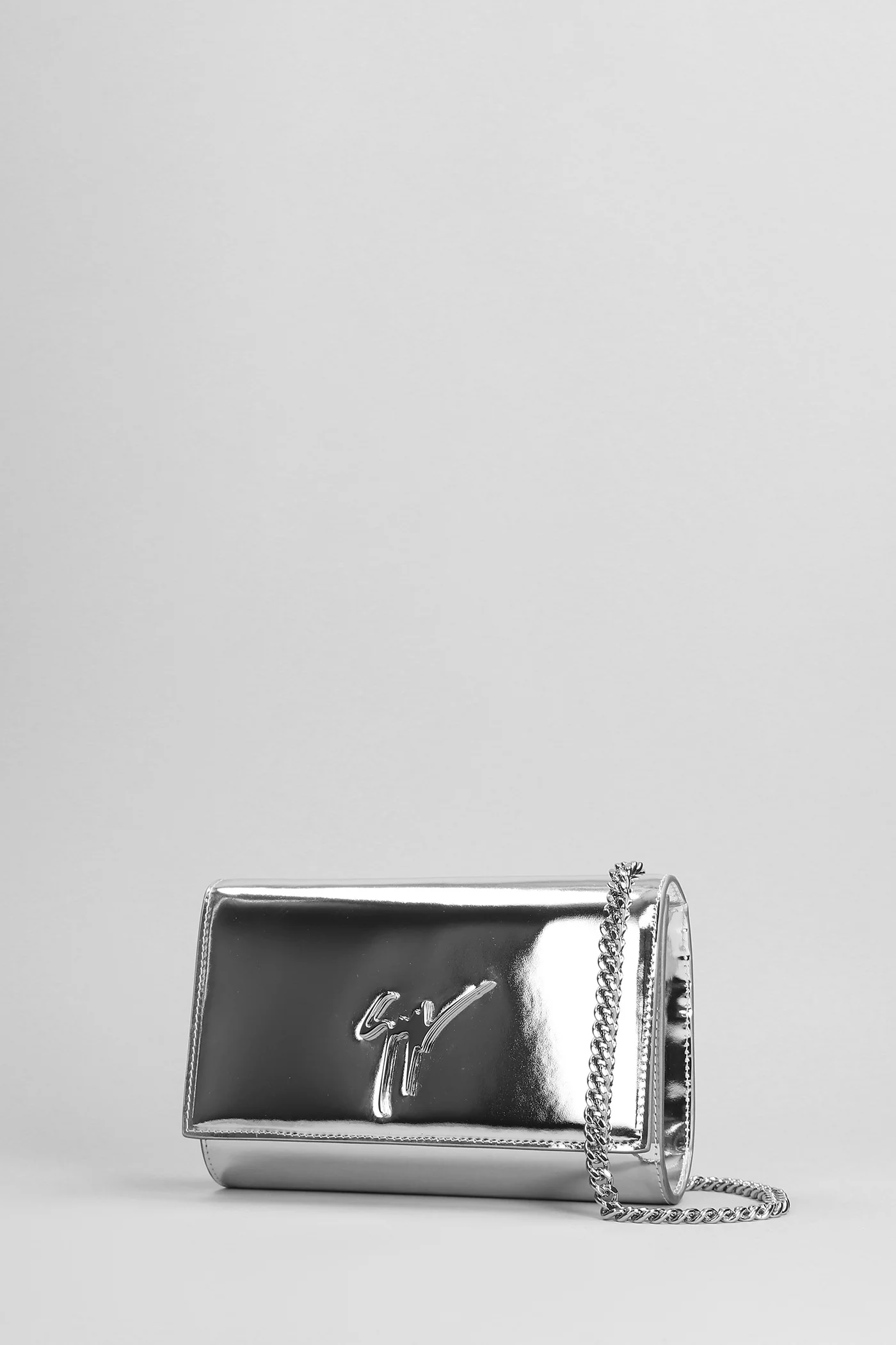 Cleopatra Clutch in silver leather - Image 2