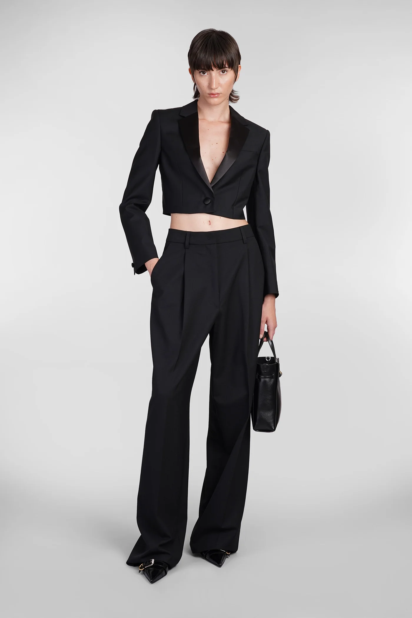 Blazer in black wool - Image 2