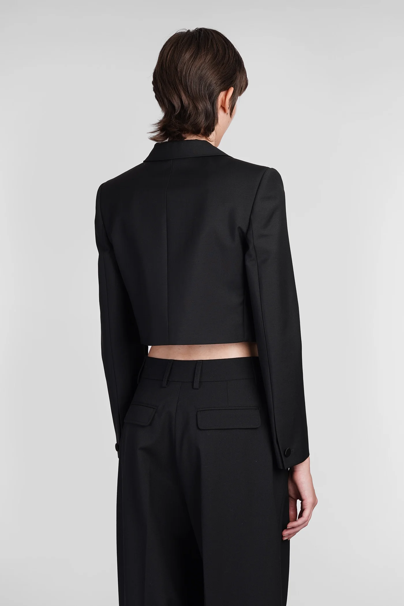 Blazer in black wool - Image 3
