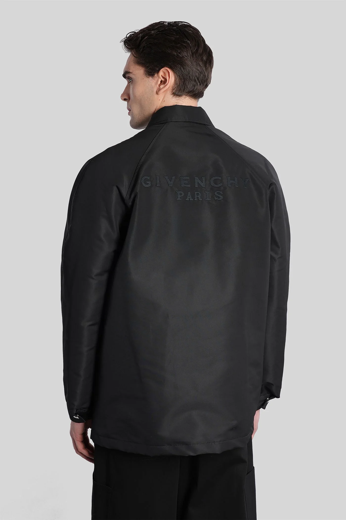 Casual jacket in black polyester - Image 3