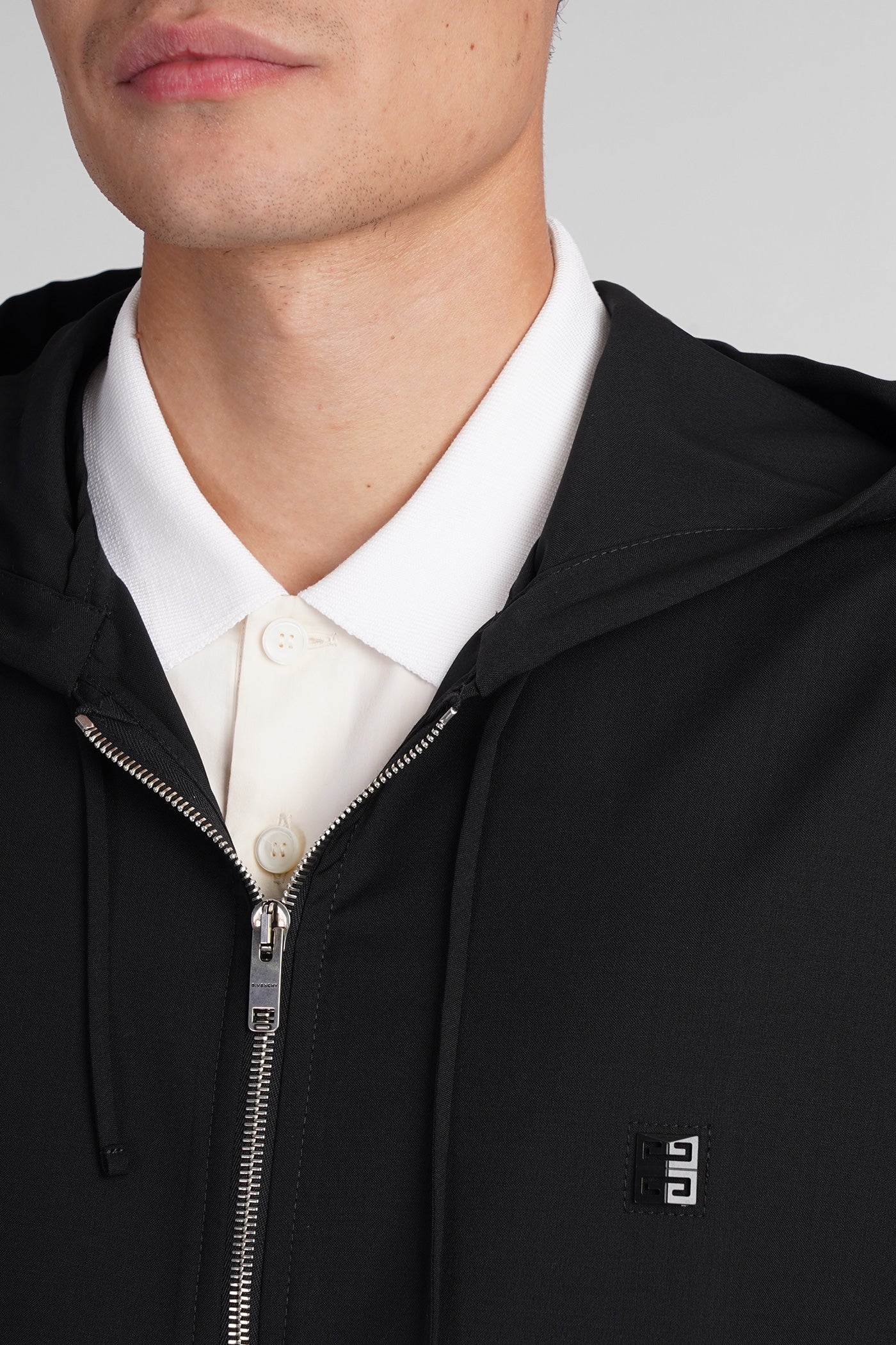 Casual jacket in black wool - Image 5