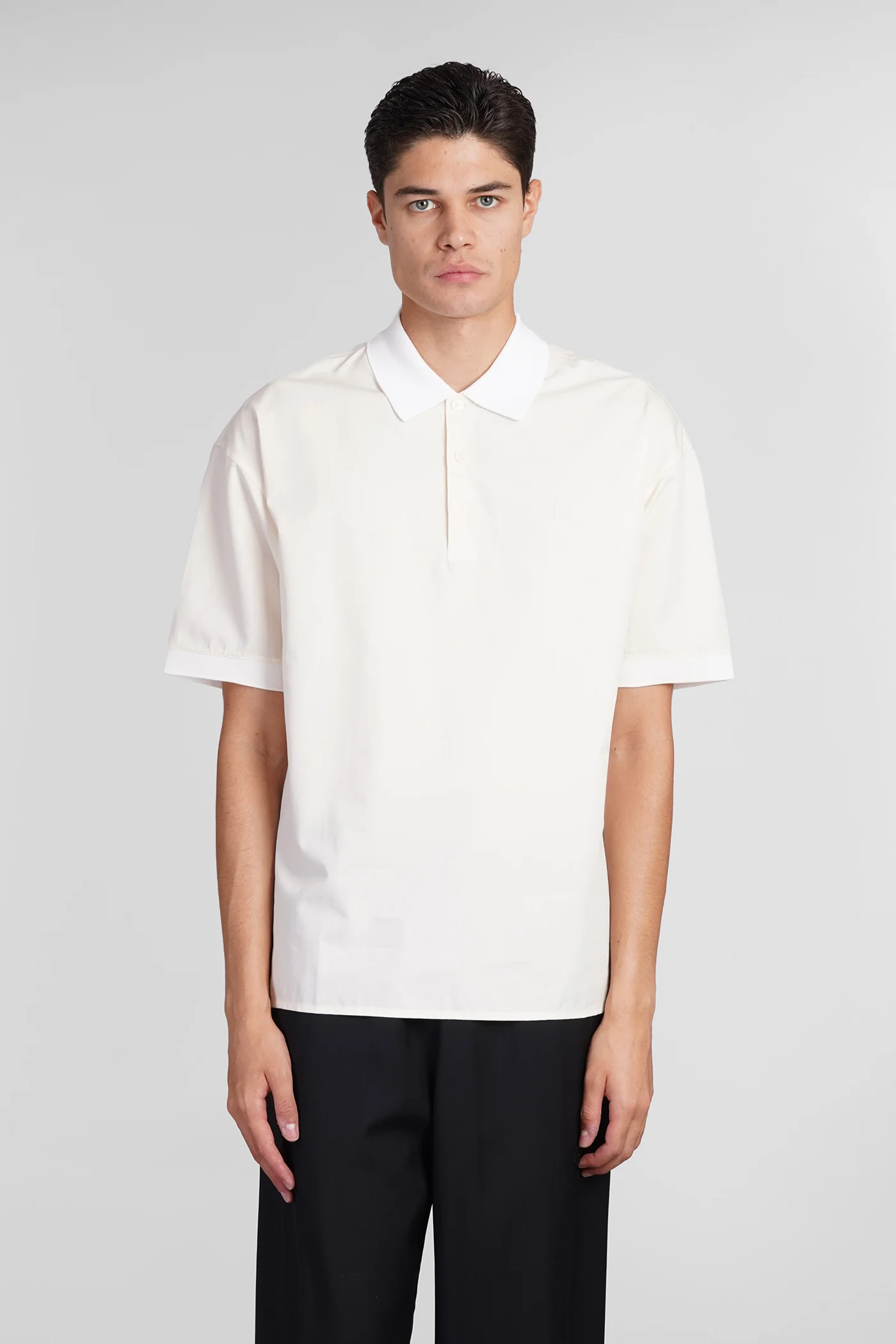 Polo in beige cotton