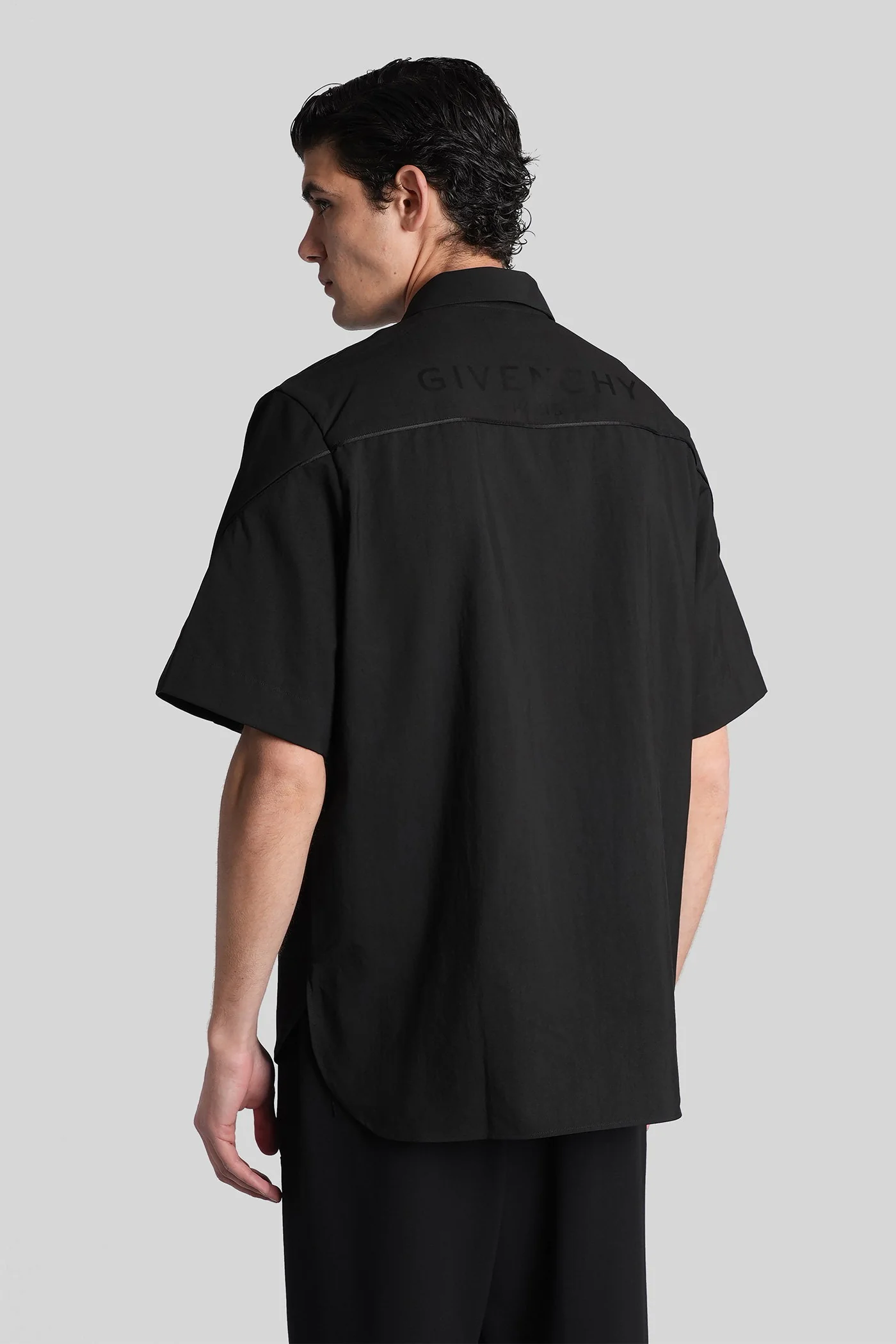 Shirt in black polyester - Image 3