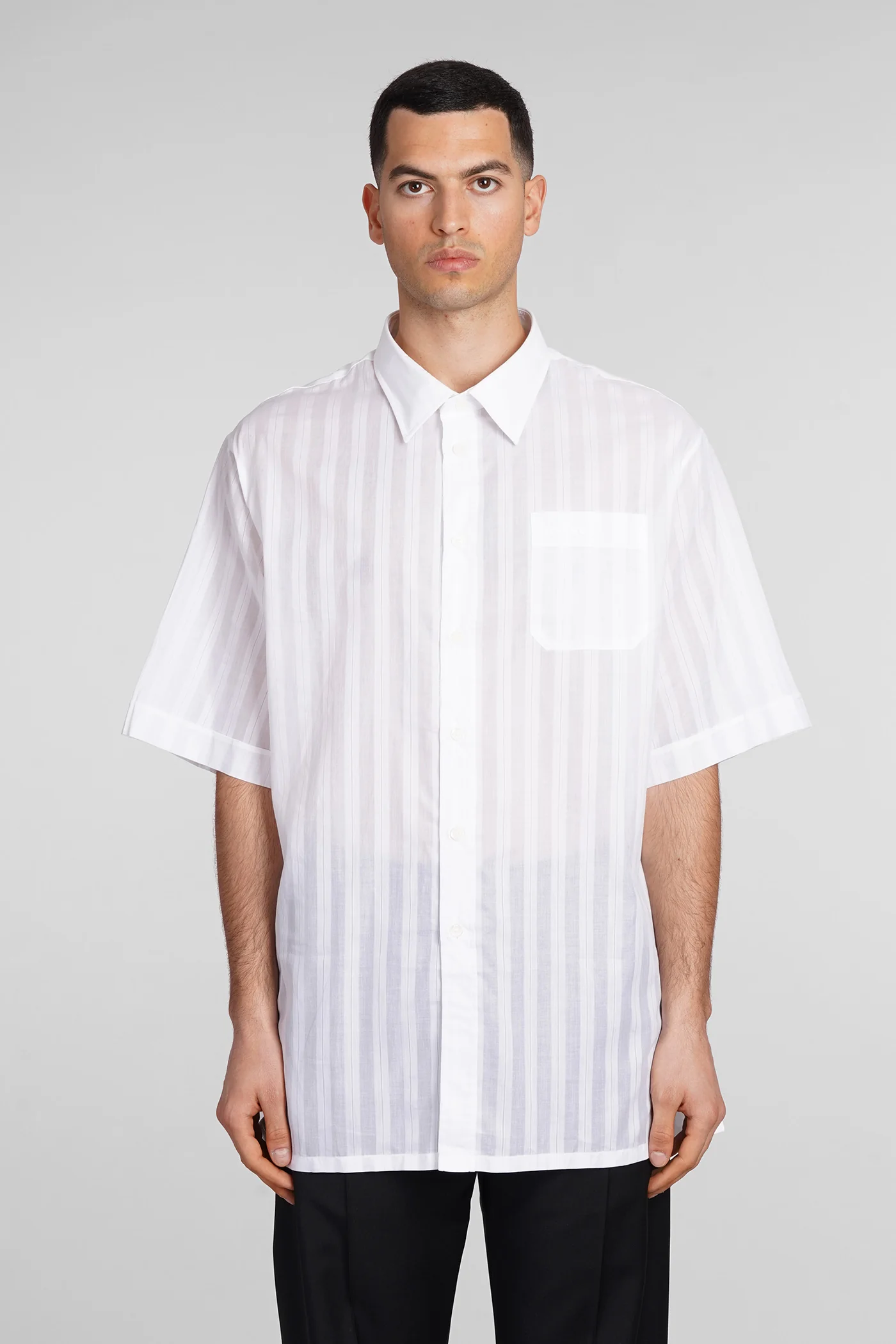 Shirt in white cotton