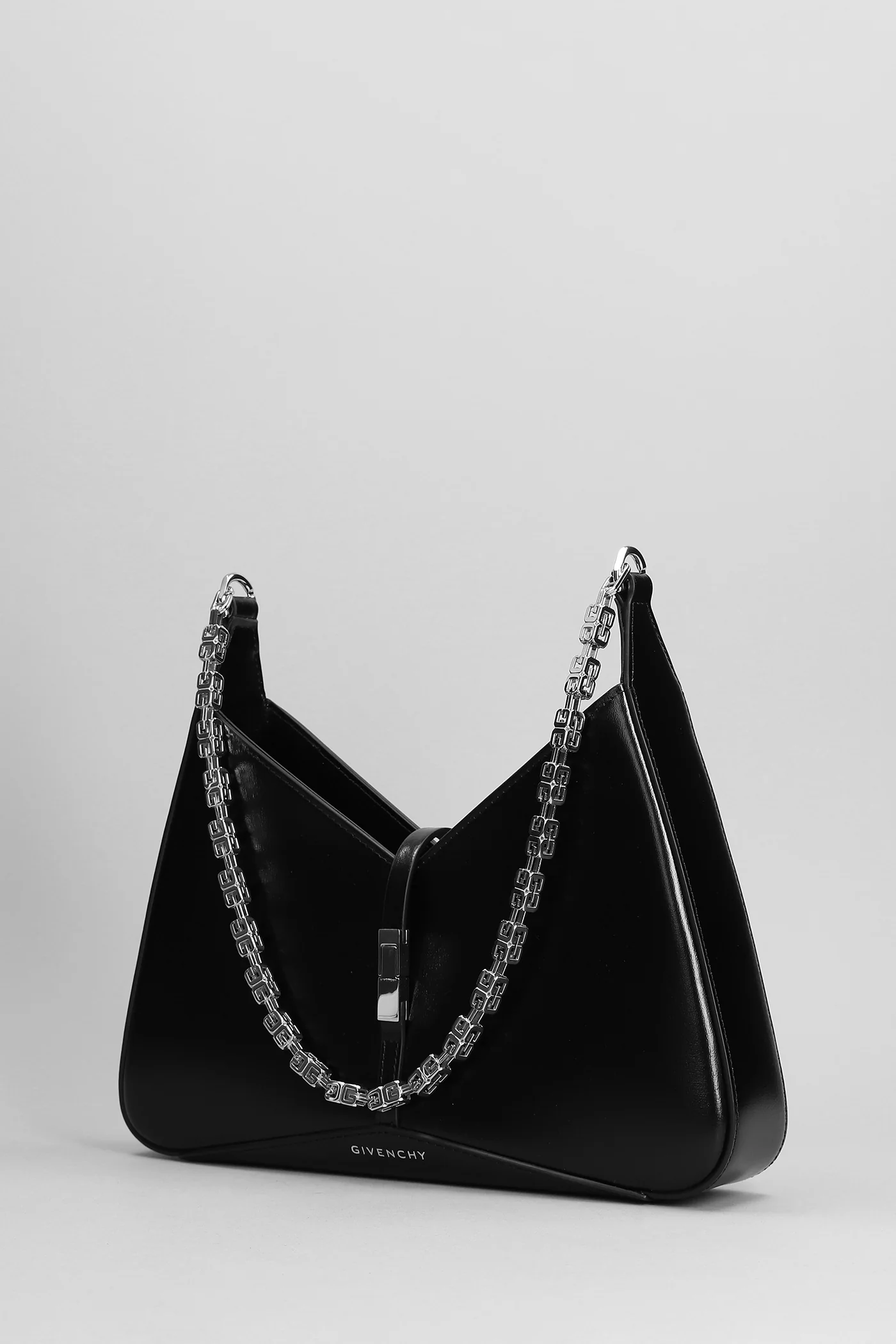 Shoulder bag in black leather - Image 2