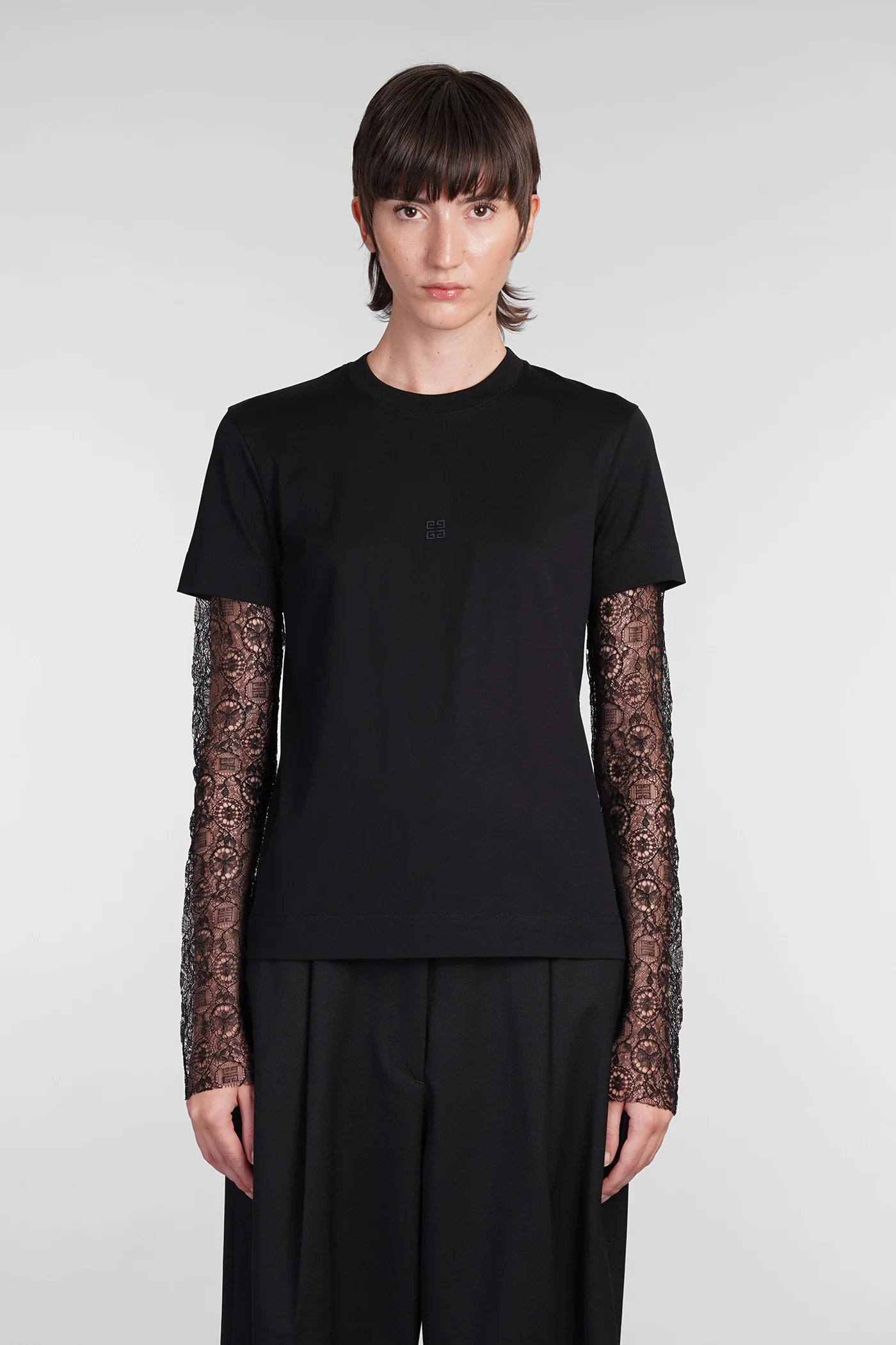 T-Shirt in black cotton