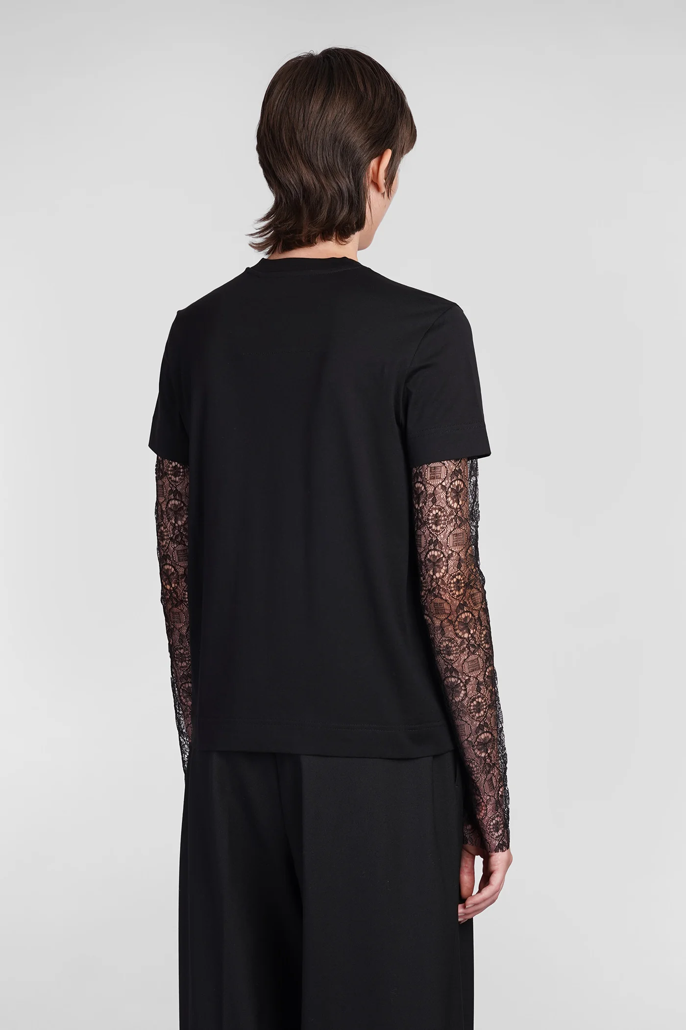 T-Shirt in black cotton - Image 3
