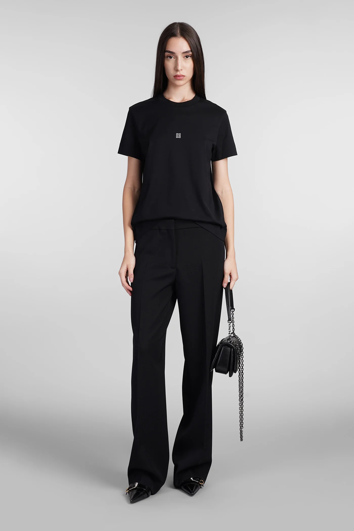 T-Shirt in black cotton - Image 2