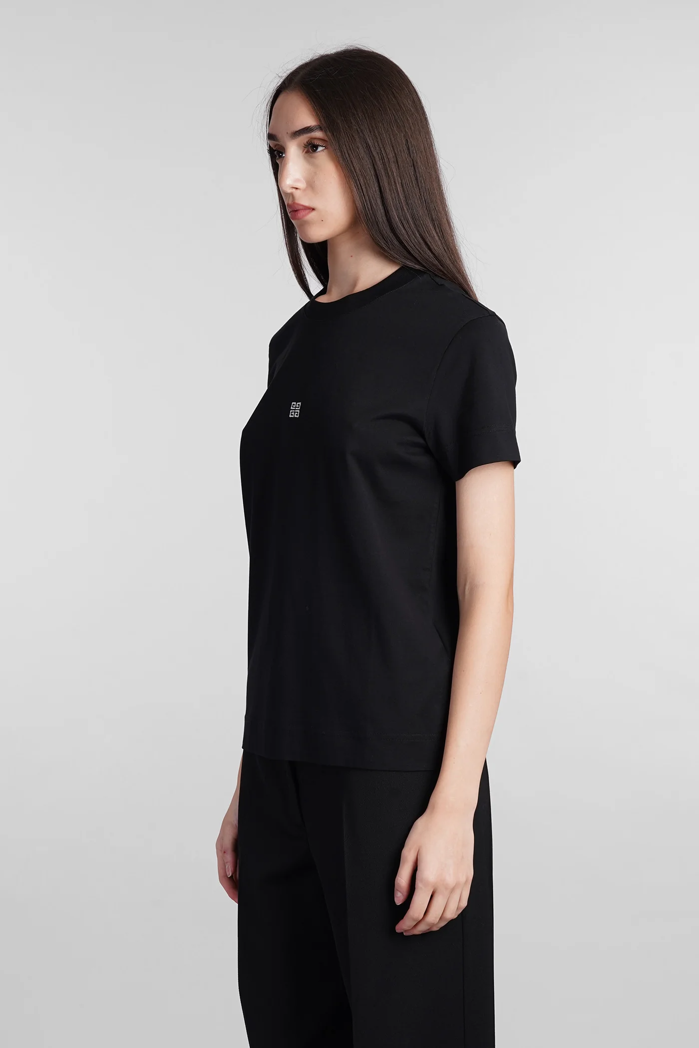 T-Shirt in black cotton - Image 4