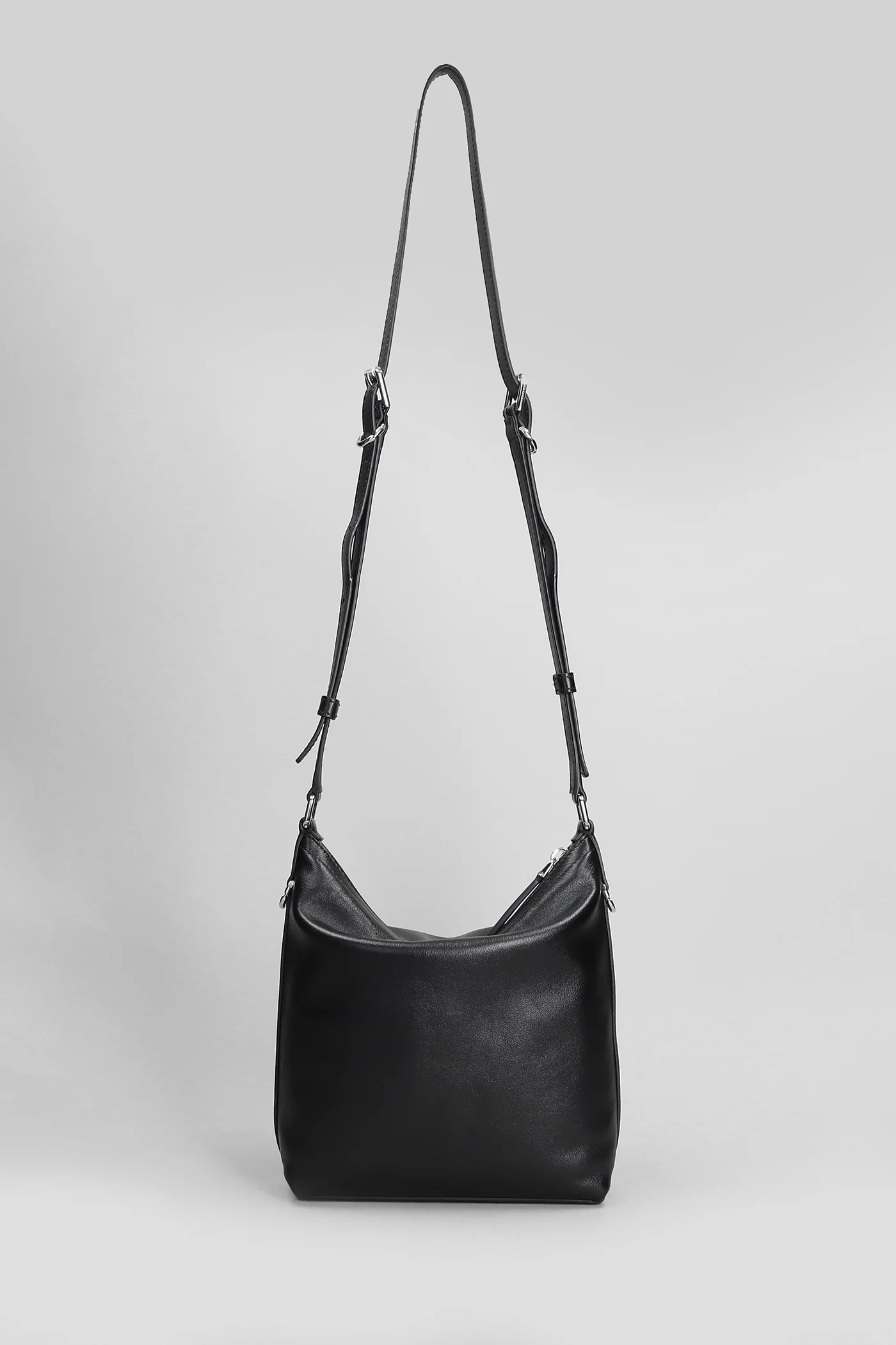 Voyou small Shoulder bag in black leather - Image 3