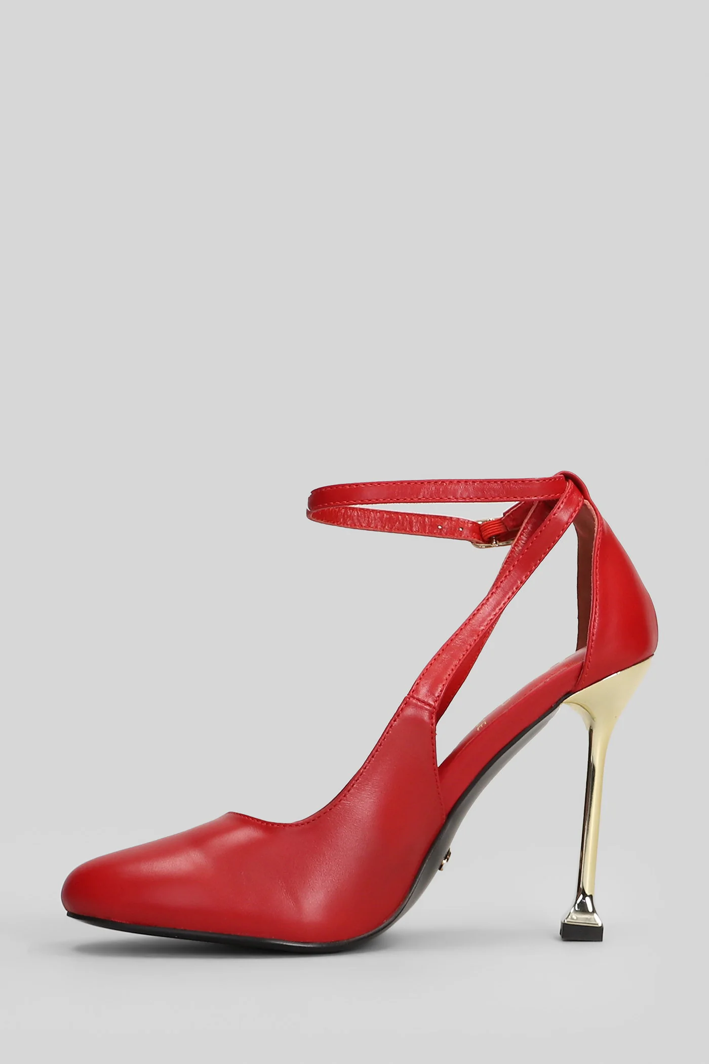 Biscuit Sandals in red leather - Image 3