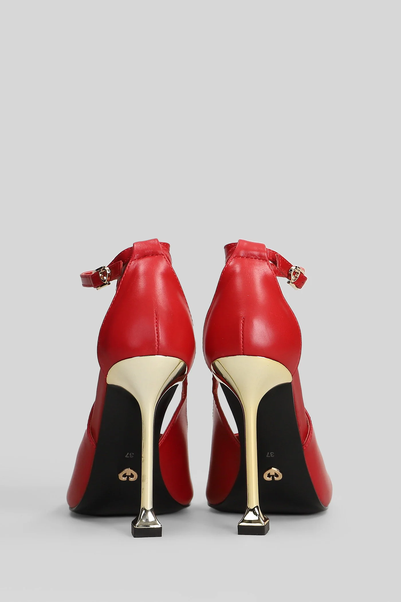 Biscuit Sandals in red leather - Image 4