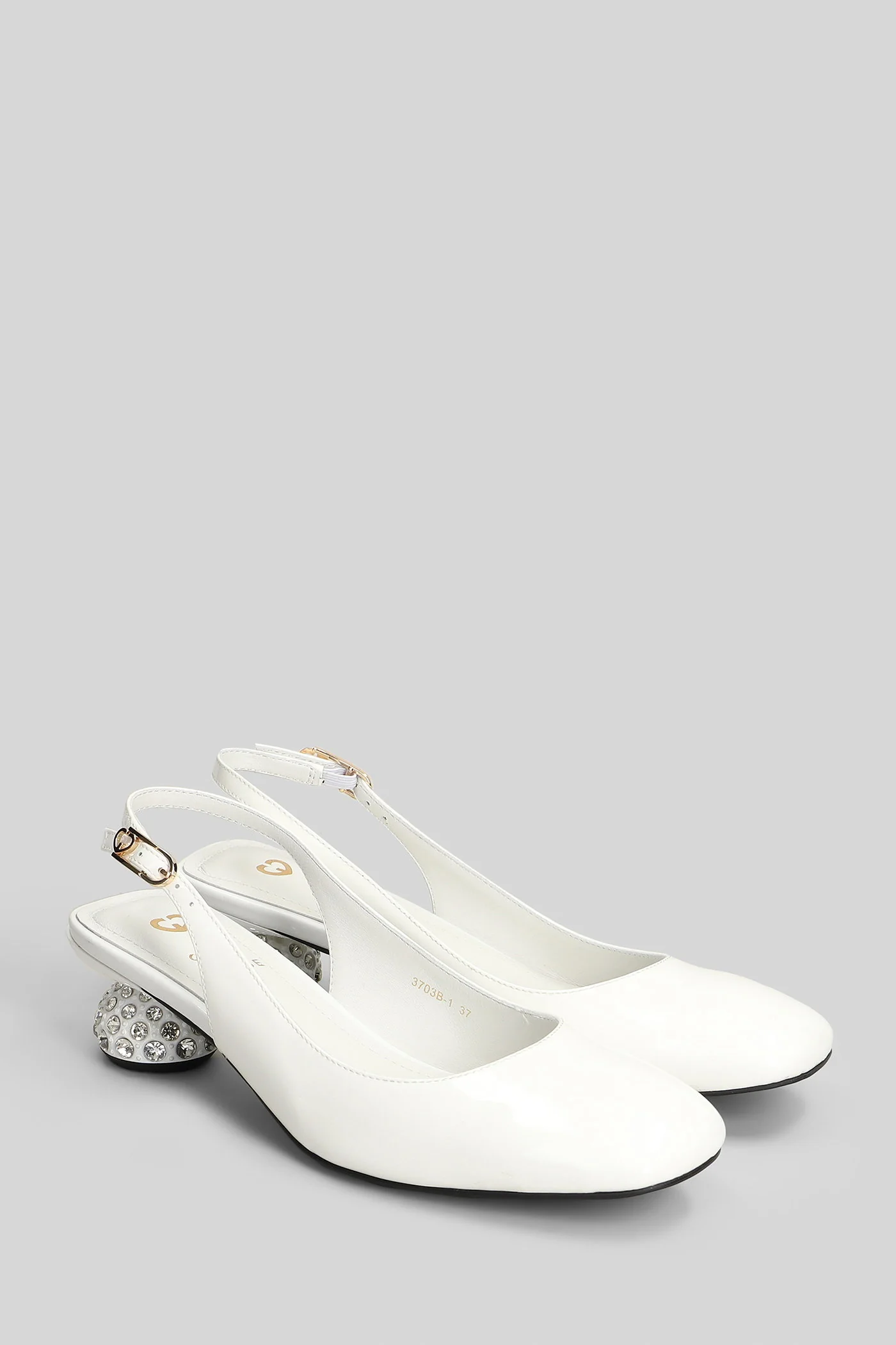 Joy Pumps in white patent leather - Image 2