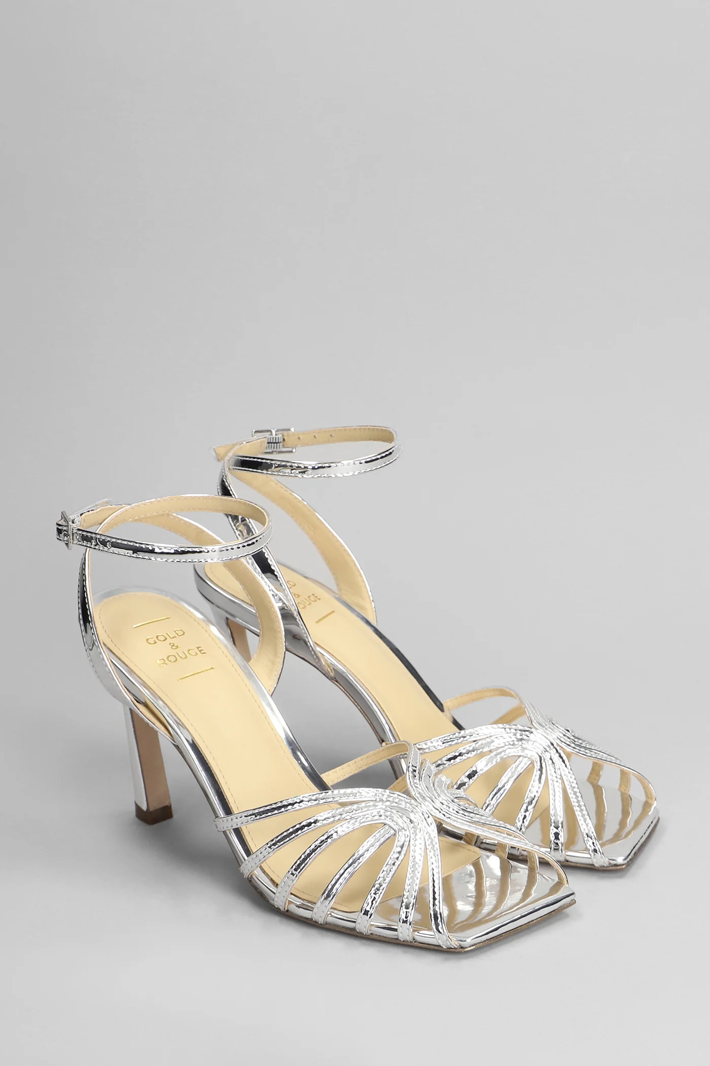 Luce Sandals in silver leather - Image 2