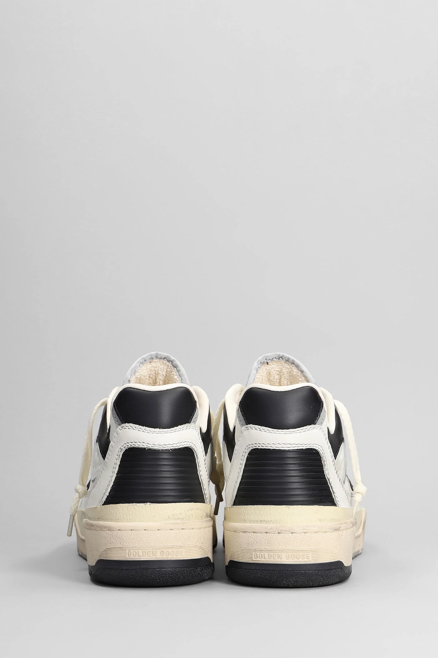 Forty 2 Sneakers in white leather and fabric - Image 4
