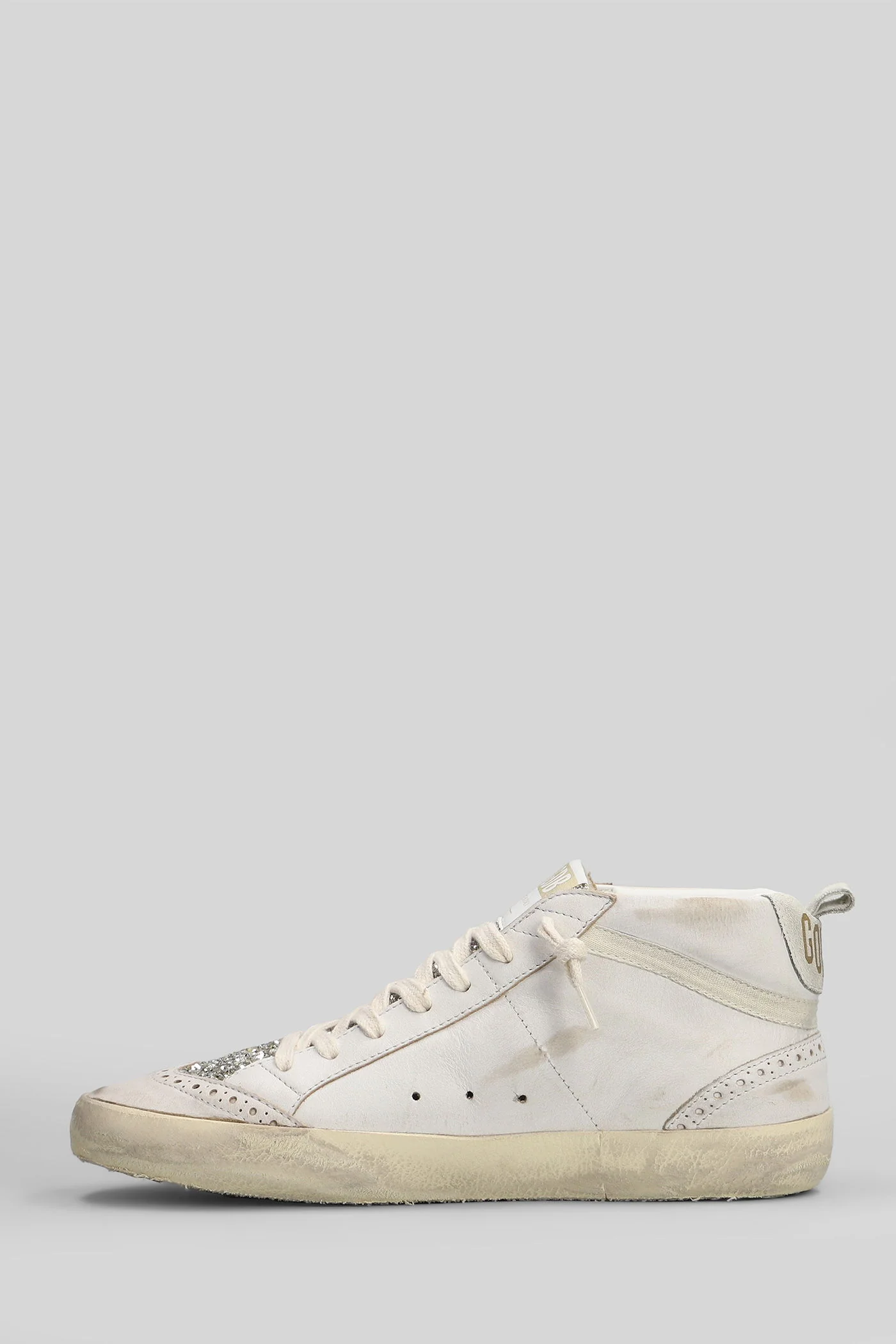 Mid Star Sneakers in beige leather - Image 3