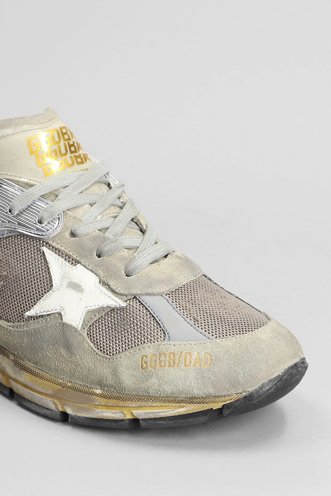 Running Sneakers in taupe Suede and fabric - Image 5