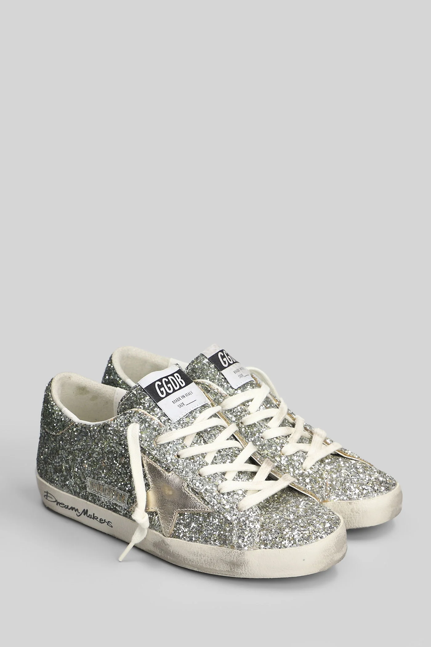 Superstar Sneakers in platinum glitter - Image 2