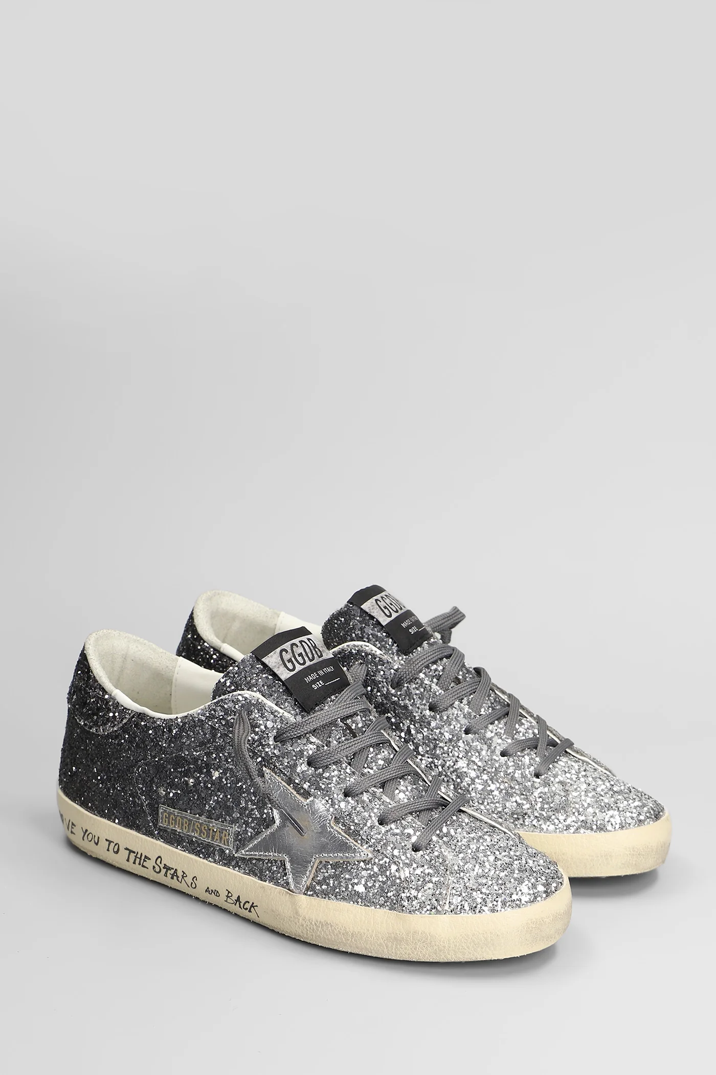 Superstar Sneakers in silver glitter - Image 2
