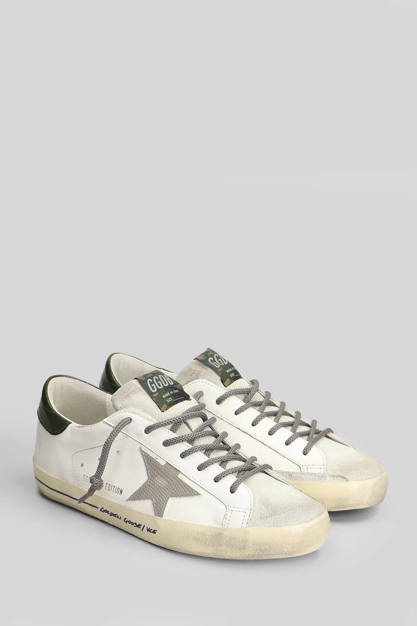 Superstar Sneakers in white suede and leather - Image 2