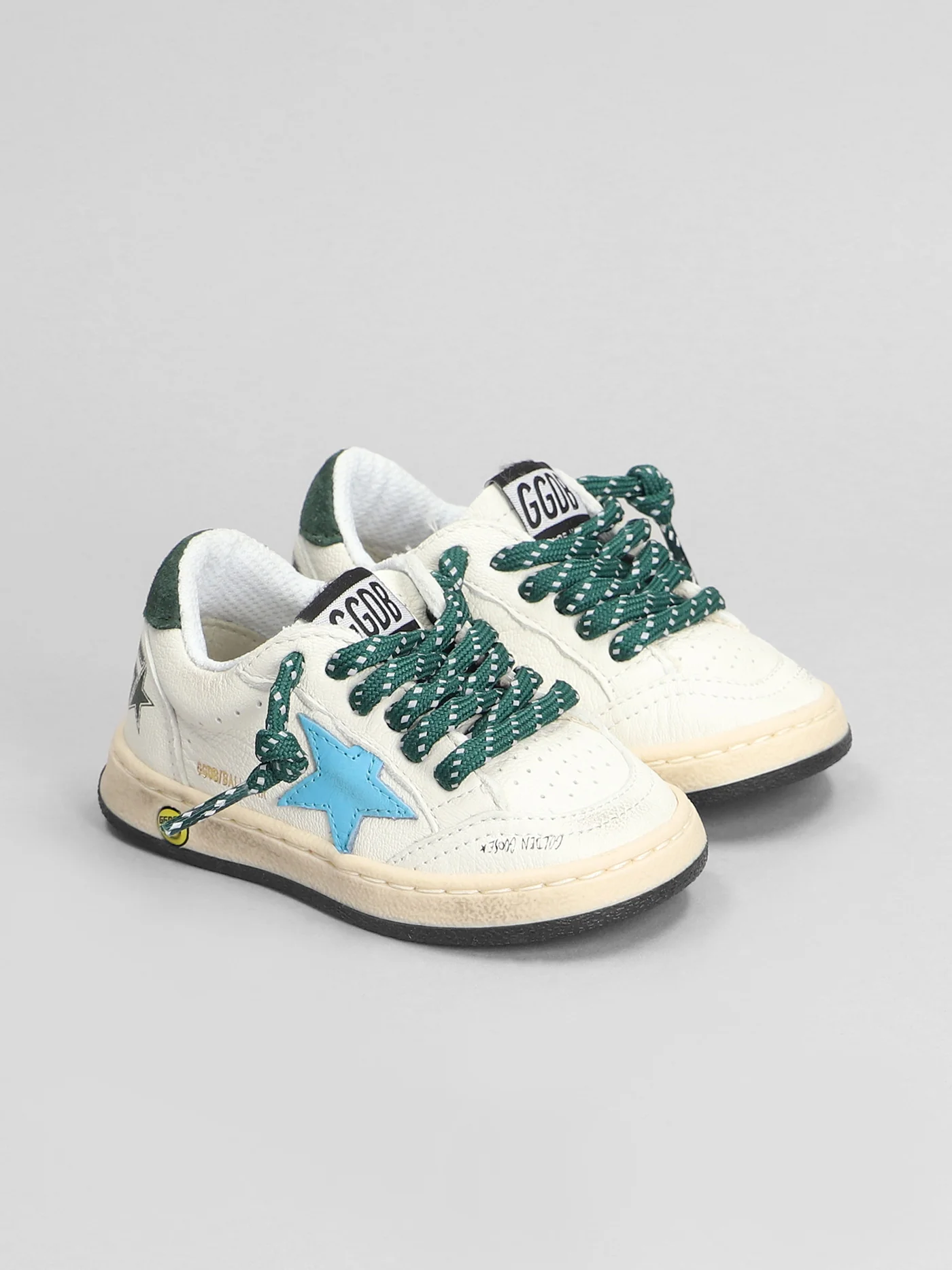 Ball Star Sneakers in white leather - Image 12