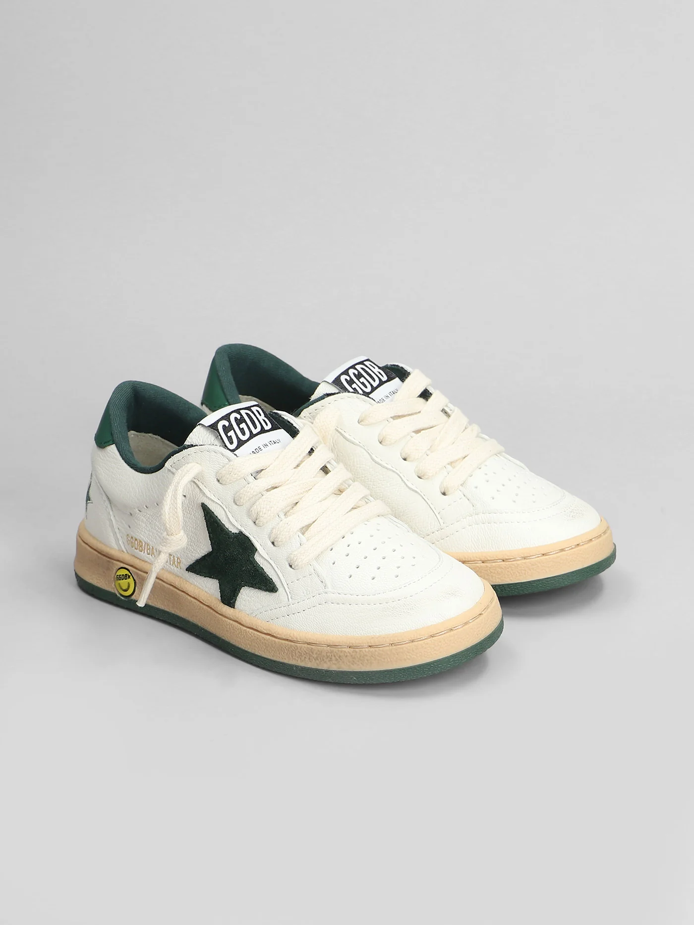 Ball Star Sneakers in white leather - Image 2