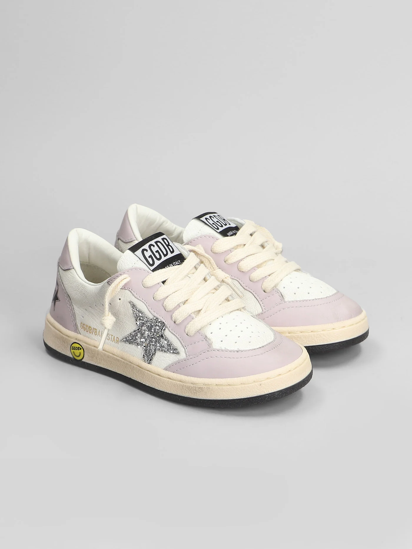 Ball Star Sneakers in white leather - Image 7