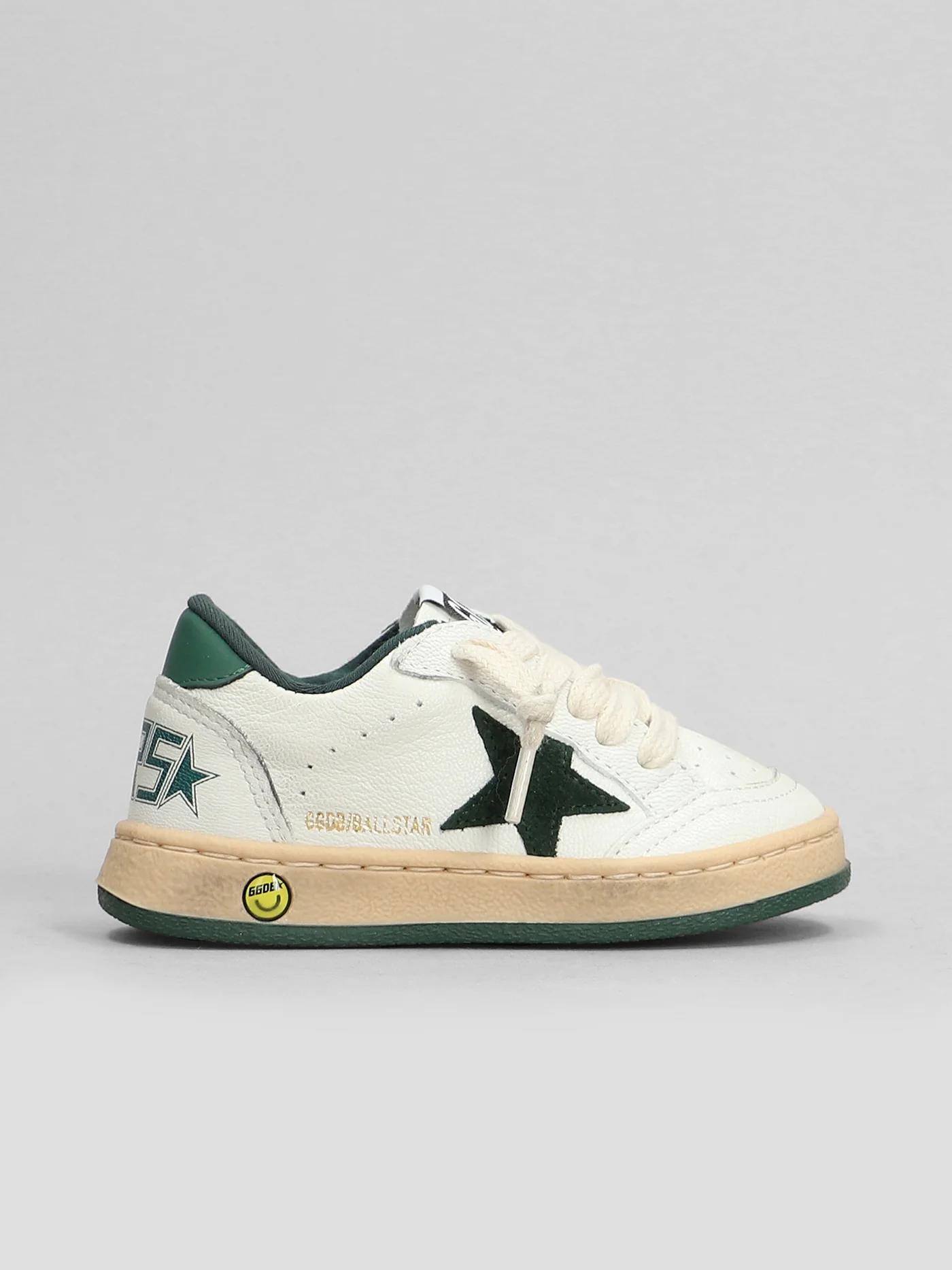 Ball Star Sneakers in white leather