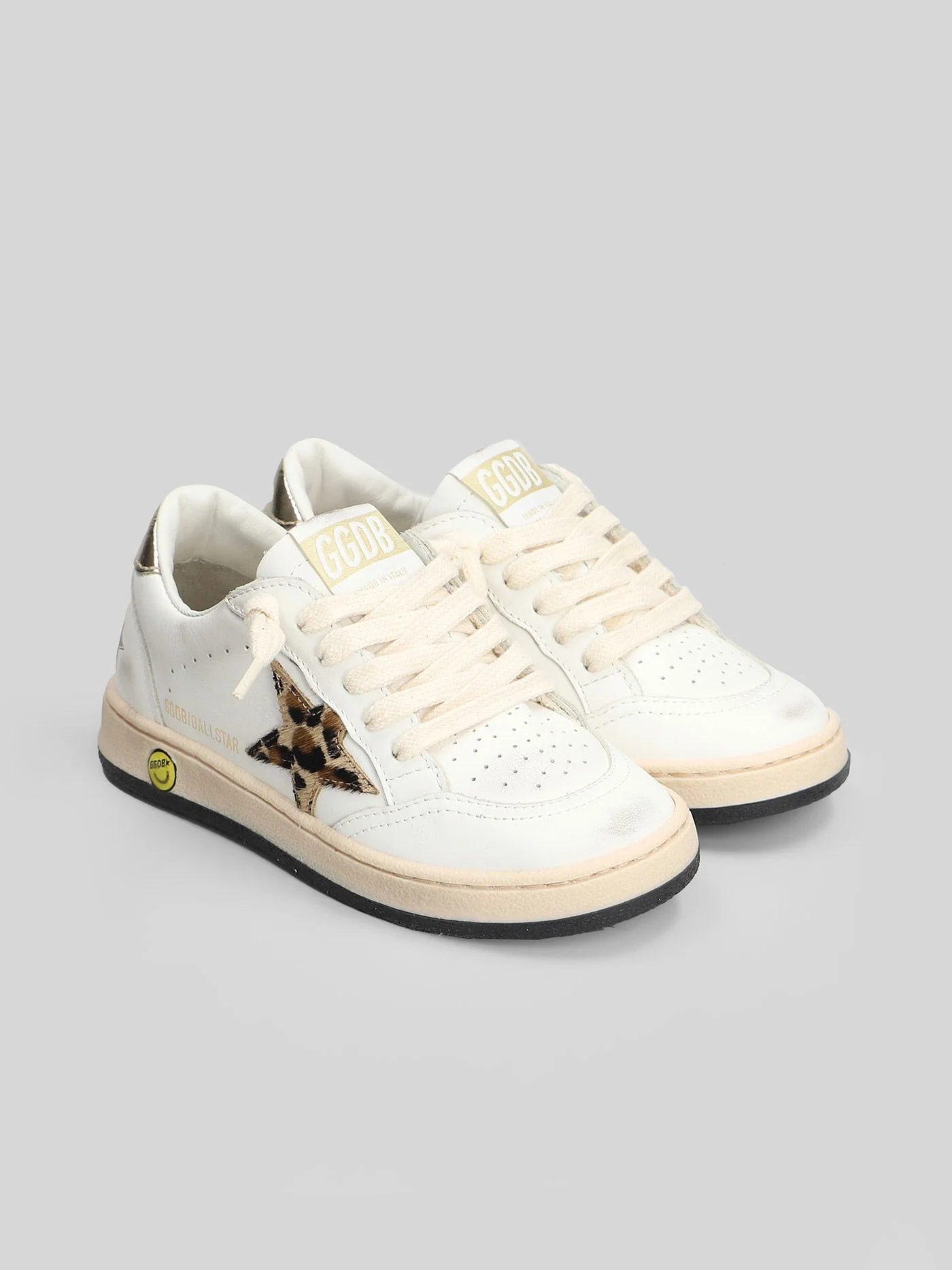 Ball Star Sneakers in white leather - Image 17
