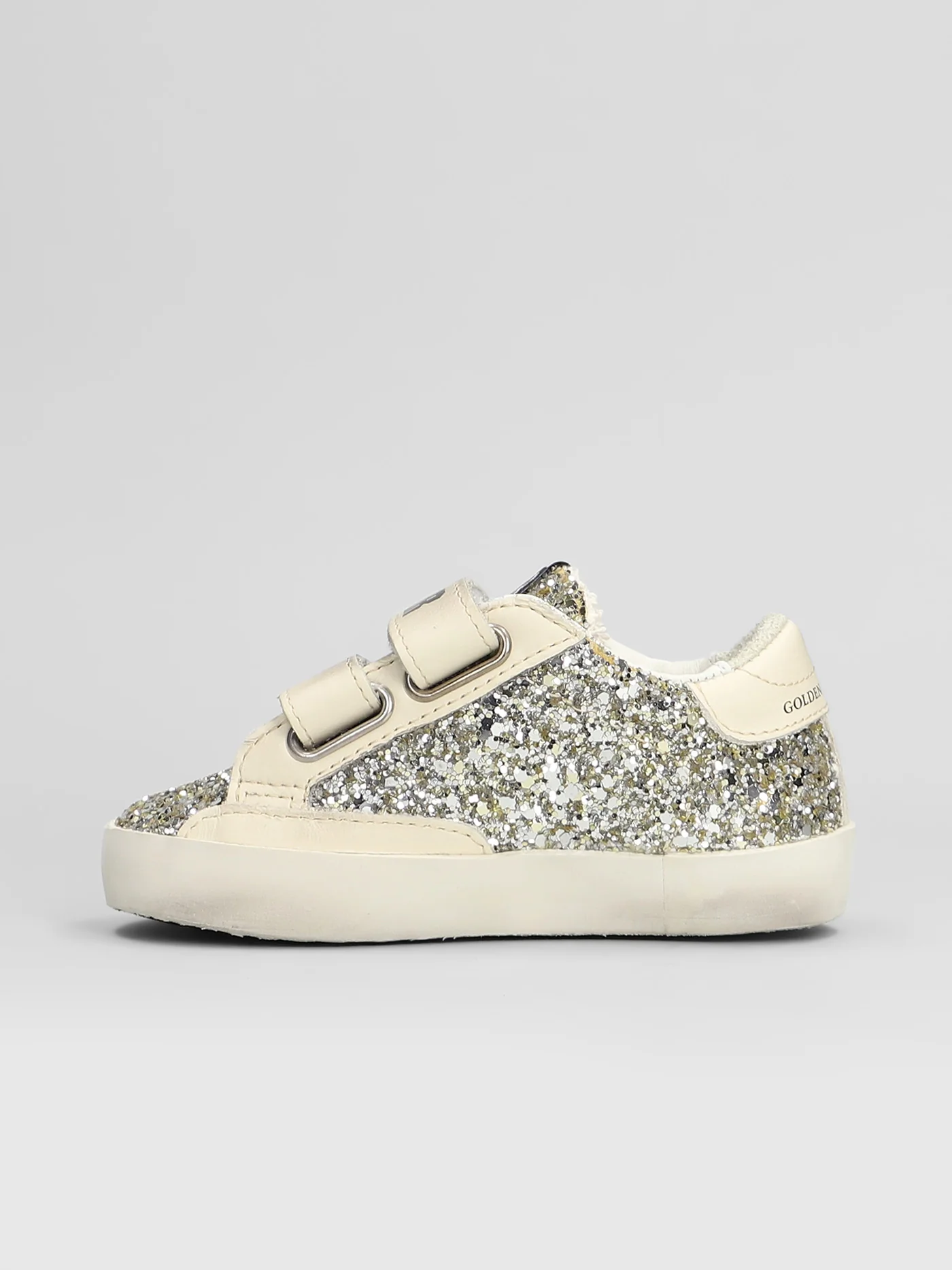 Old School Sneakers in platinum glitter - Image 3