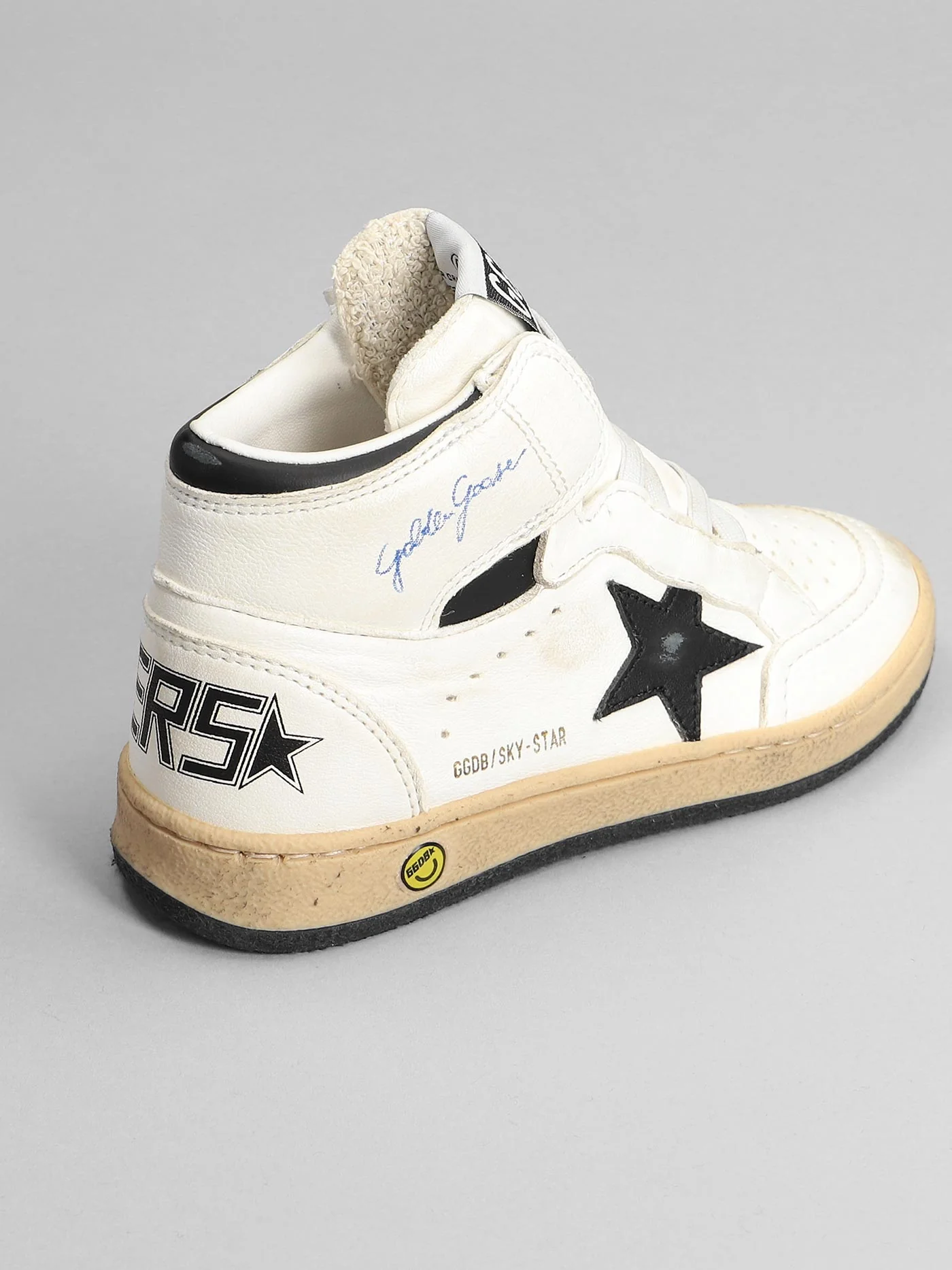 Sky Star School Sneakers in white leather - Image 5