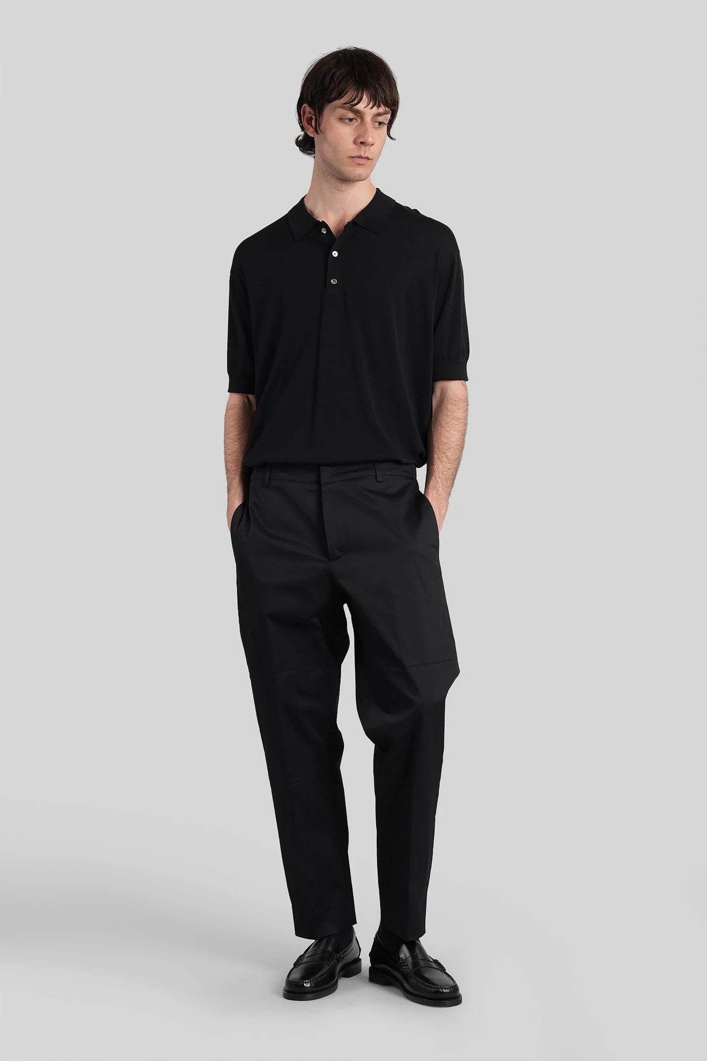 Diky Pants in black cotton - Image 2