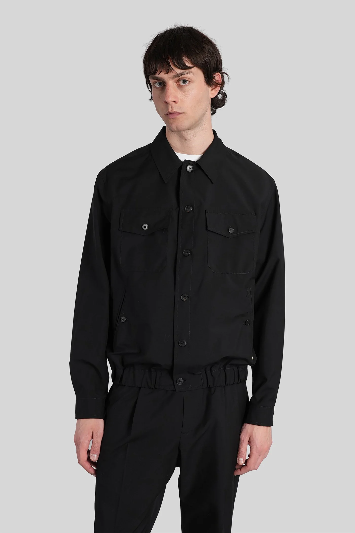 Niko Casual jacket in black wool
