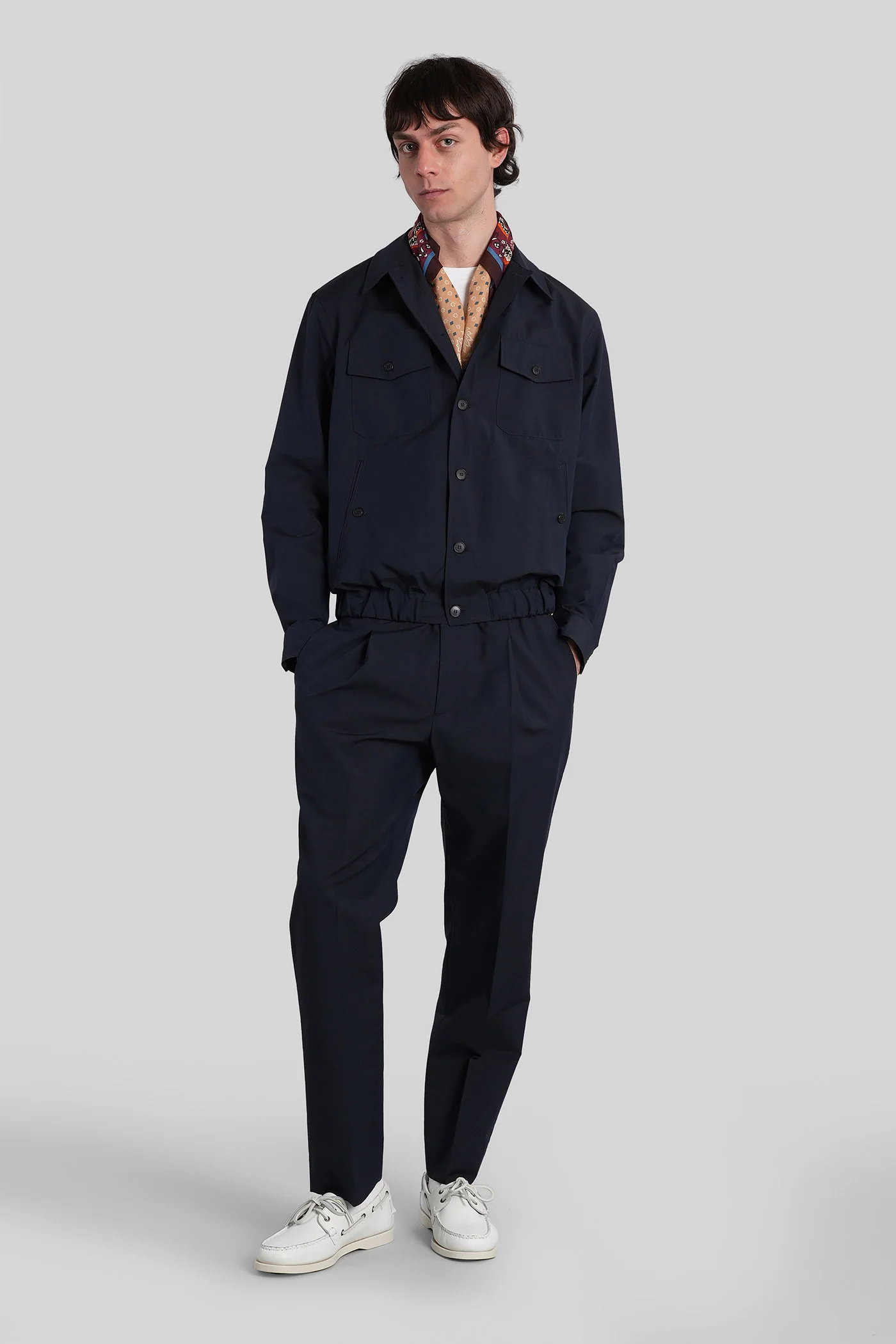 Niko Casual jacket in blue wool - Image 2