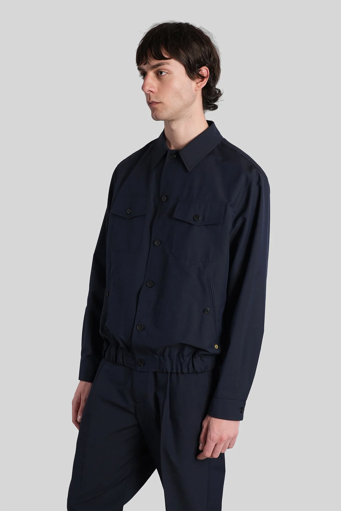 Niko Casual jacket in blue wool - Image 4