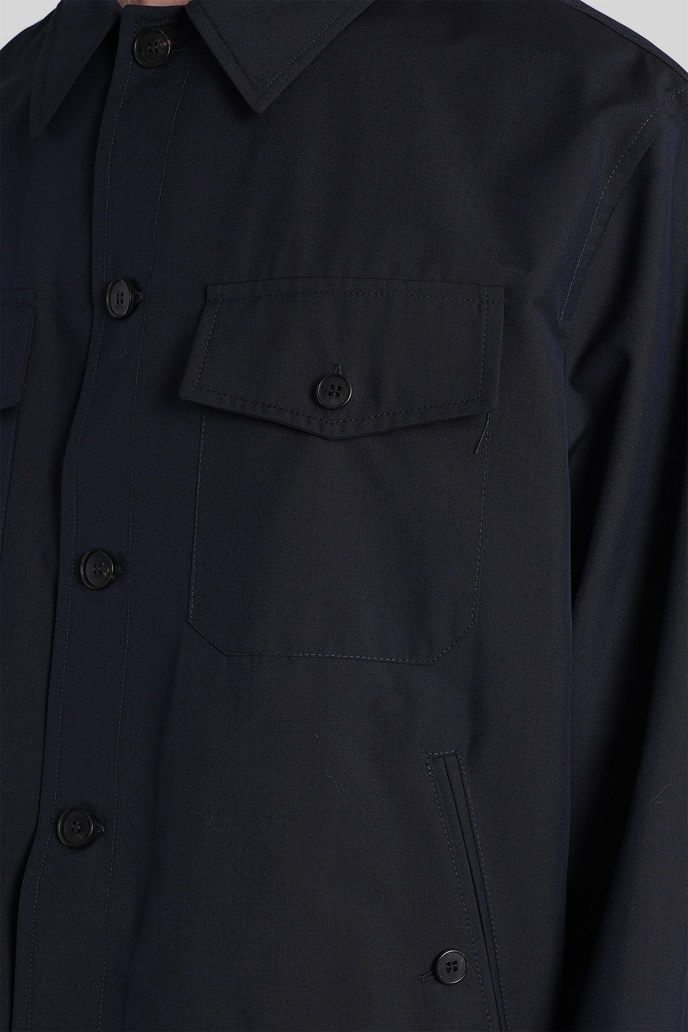 Niko Casual jacket in blue wool - Image 5