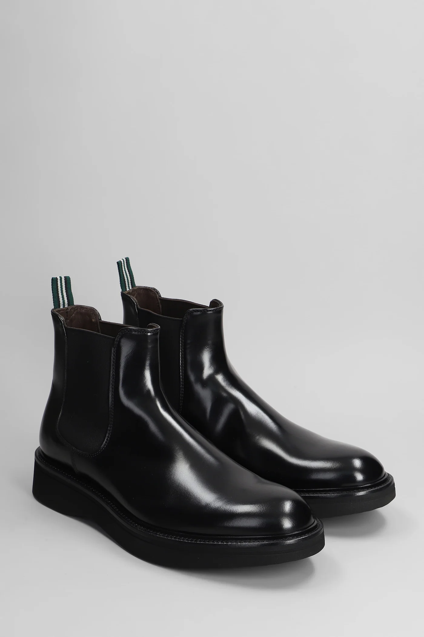 Combat boots in black leather - Image 2