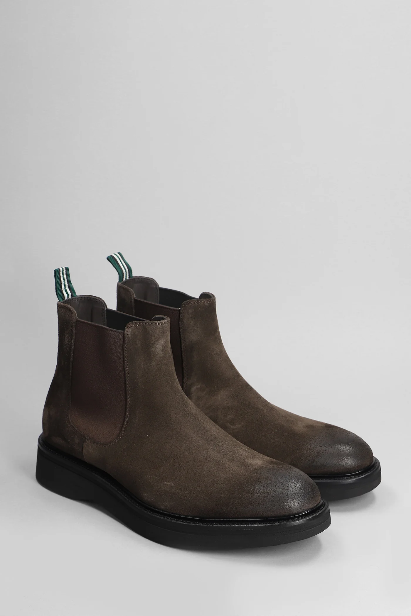 Combat boots in brown suede - Image 2
