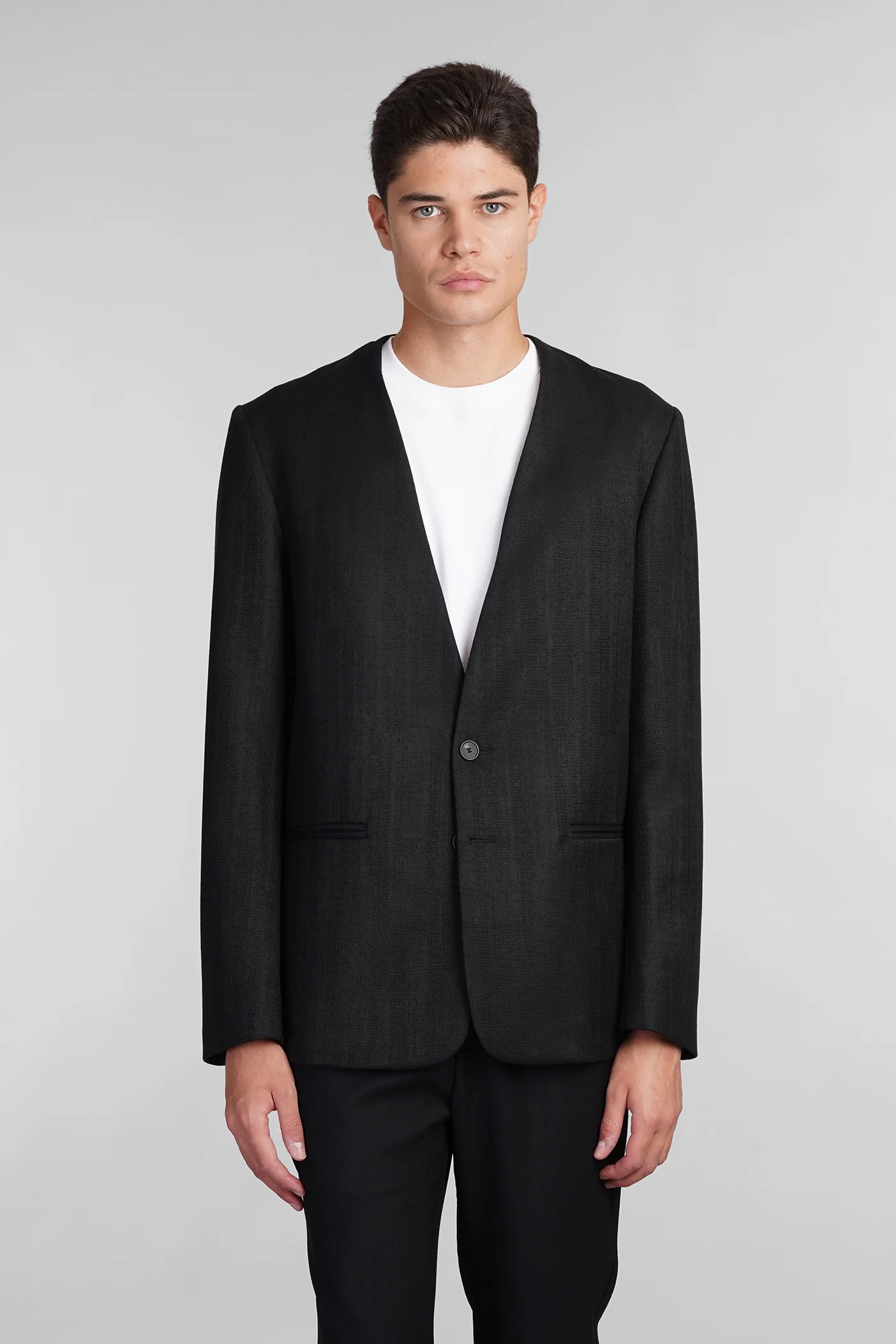 Blazer in black wool
