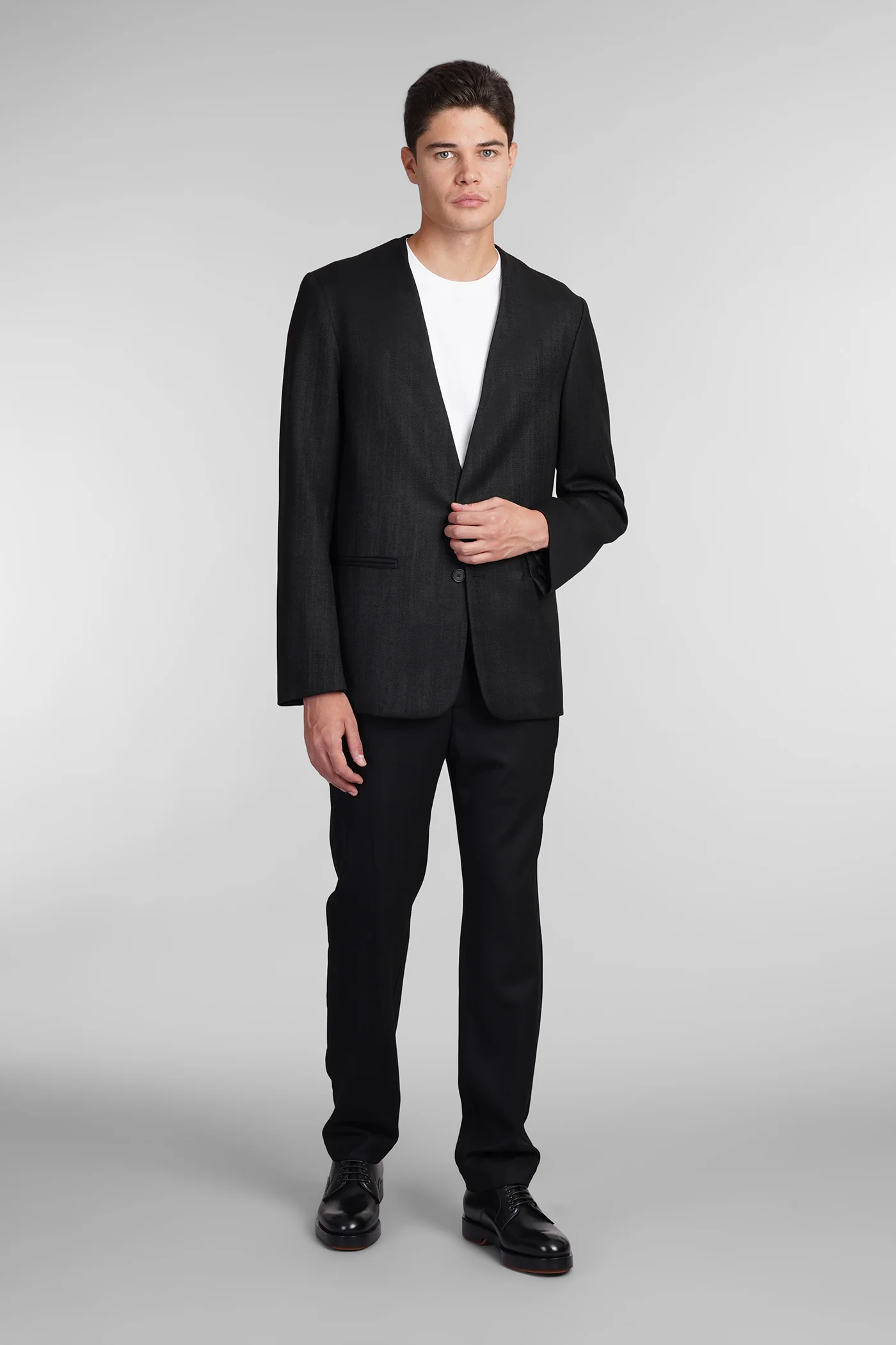 Blazer in black wool - Image 2