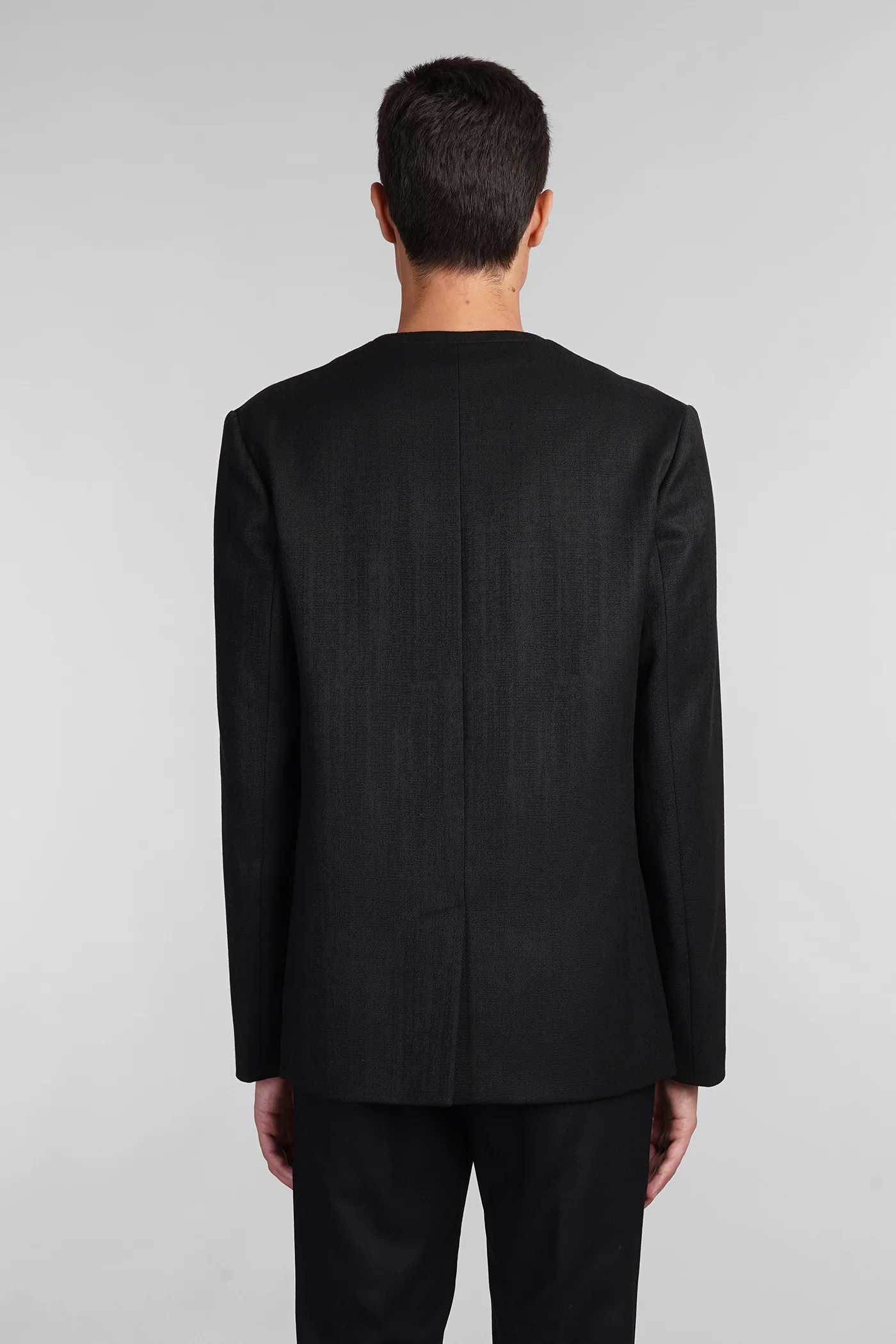 Blazer in black wool - Image 3